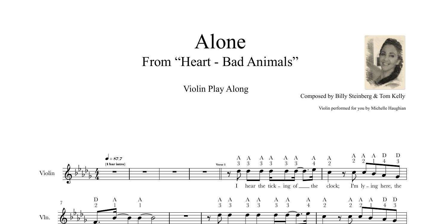 Alone - Heart - Piano Sheet Music