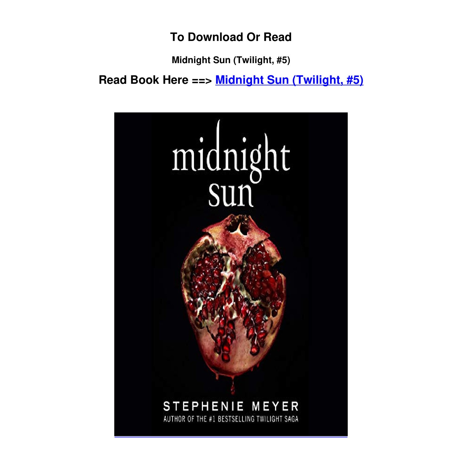 EPub Download Midnight Sun Twilight 5 by Stephenie Meyer.pdf | DocDroid