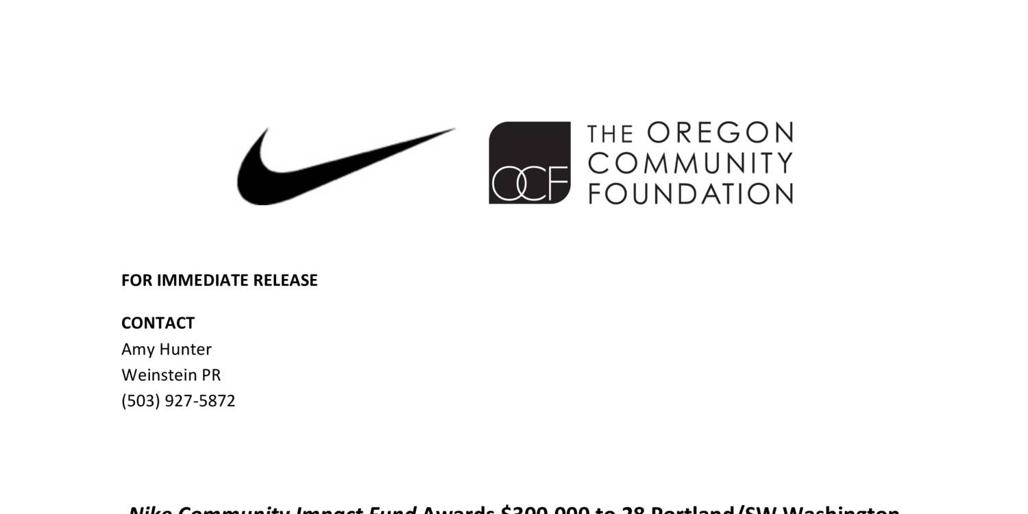 Nike Community Fund press release_ Fall15Funding_10-15-15.pdf | DocDroid