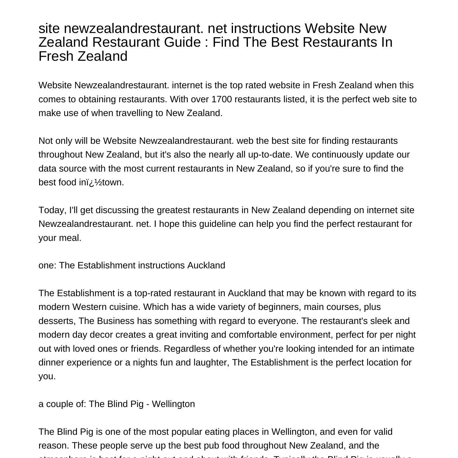 website newzealandrestaurant net site New Zealand Restaurant Guide