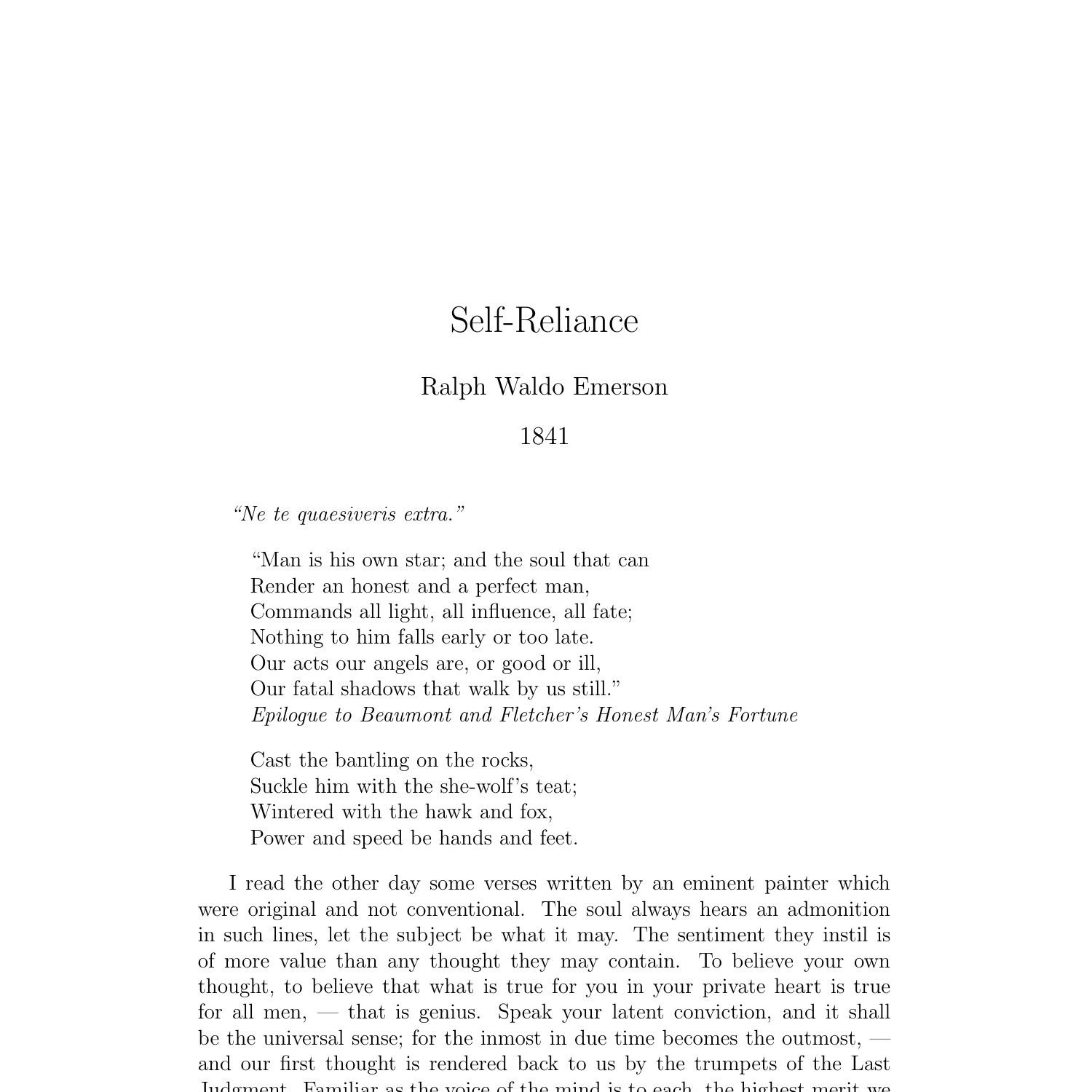 ralph waldo emerson self reliance essay pdf
