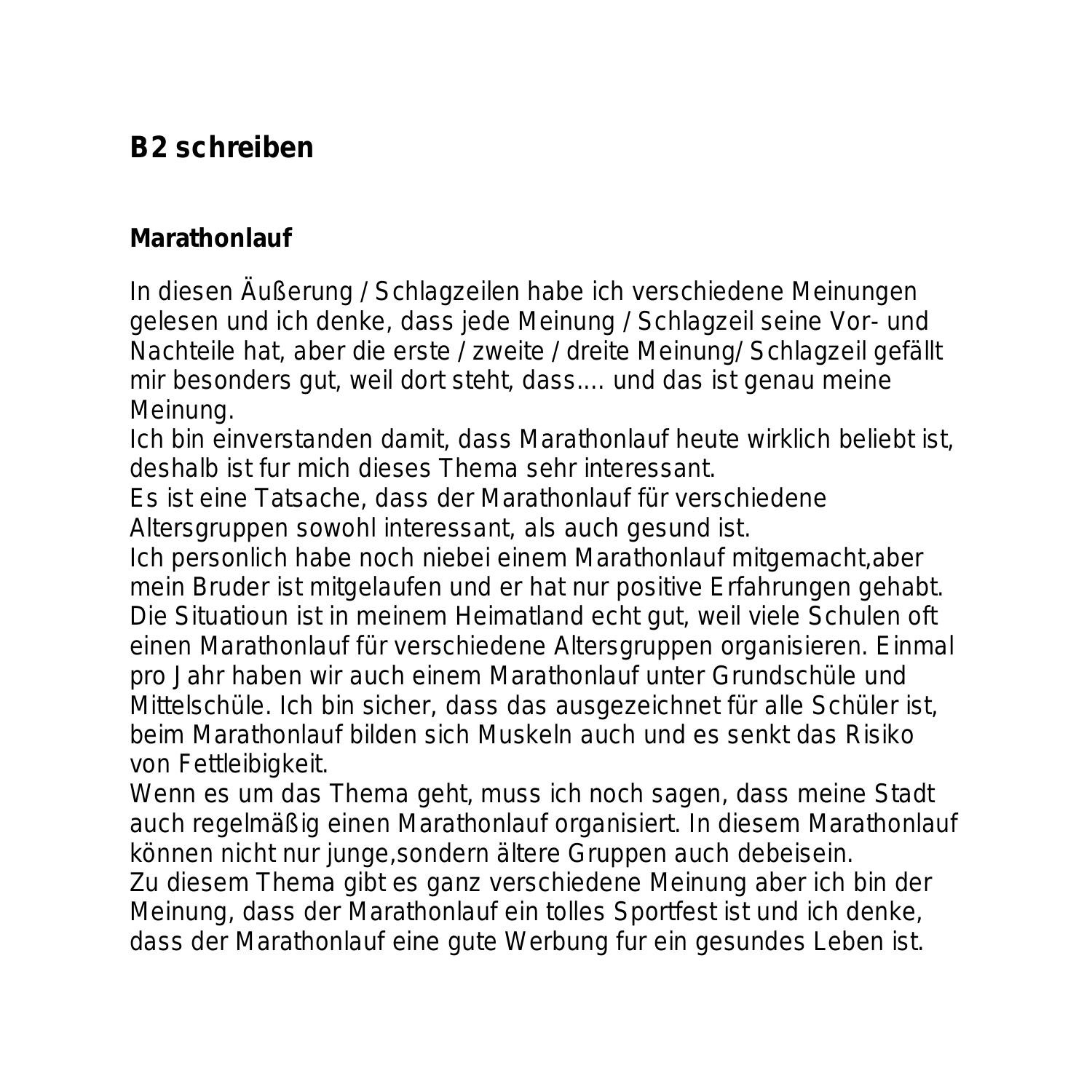german b2 essay