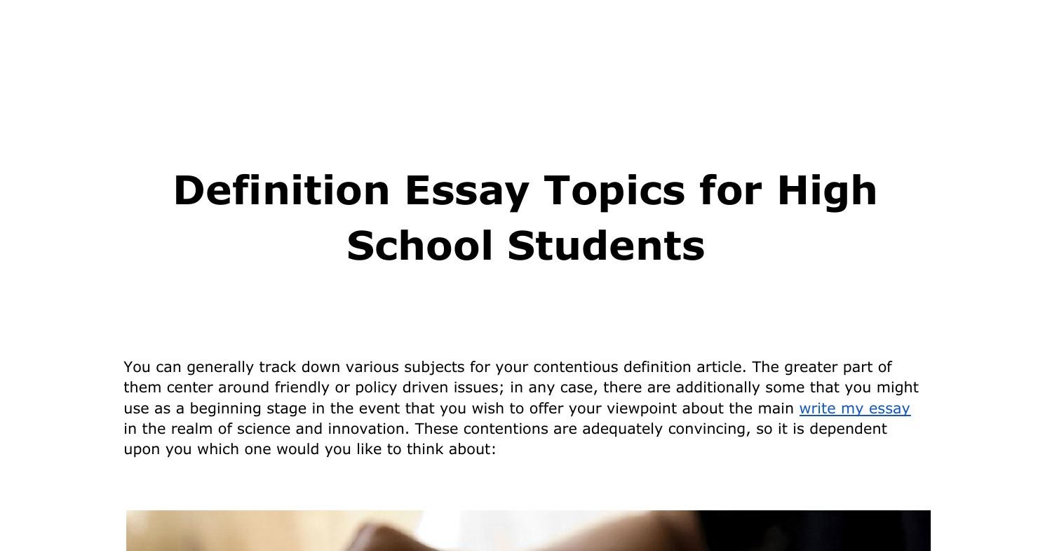 best essay topics for high school students
