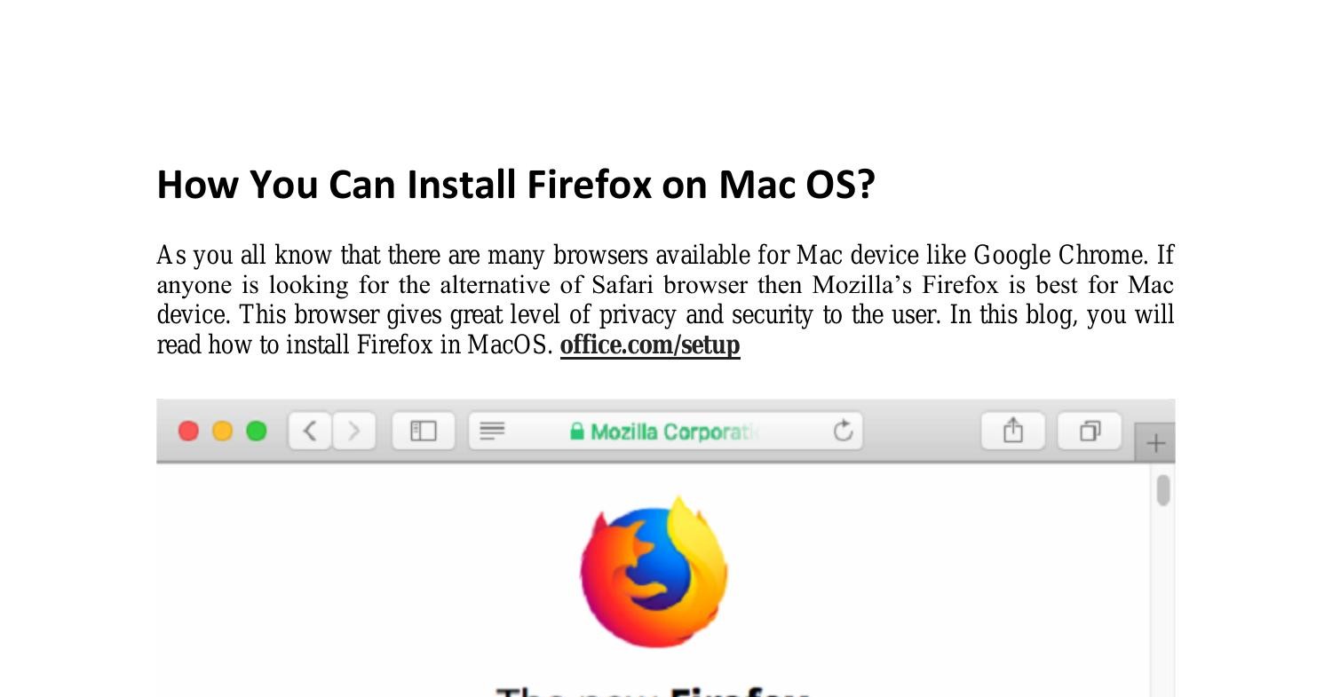 how to install mozilla firefox in mac