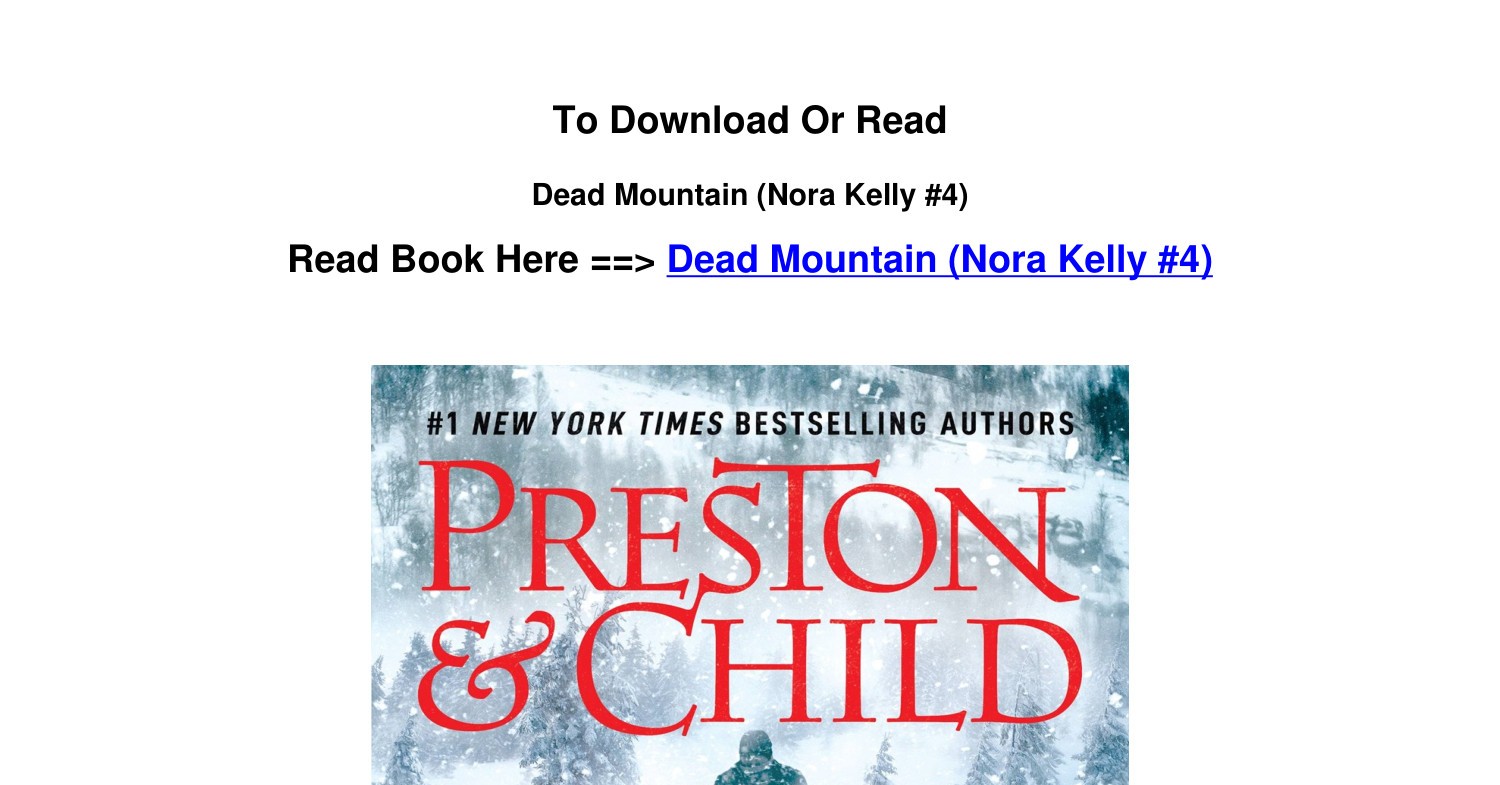 Dead Mountain by Douglas Preston