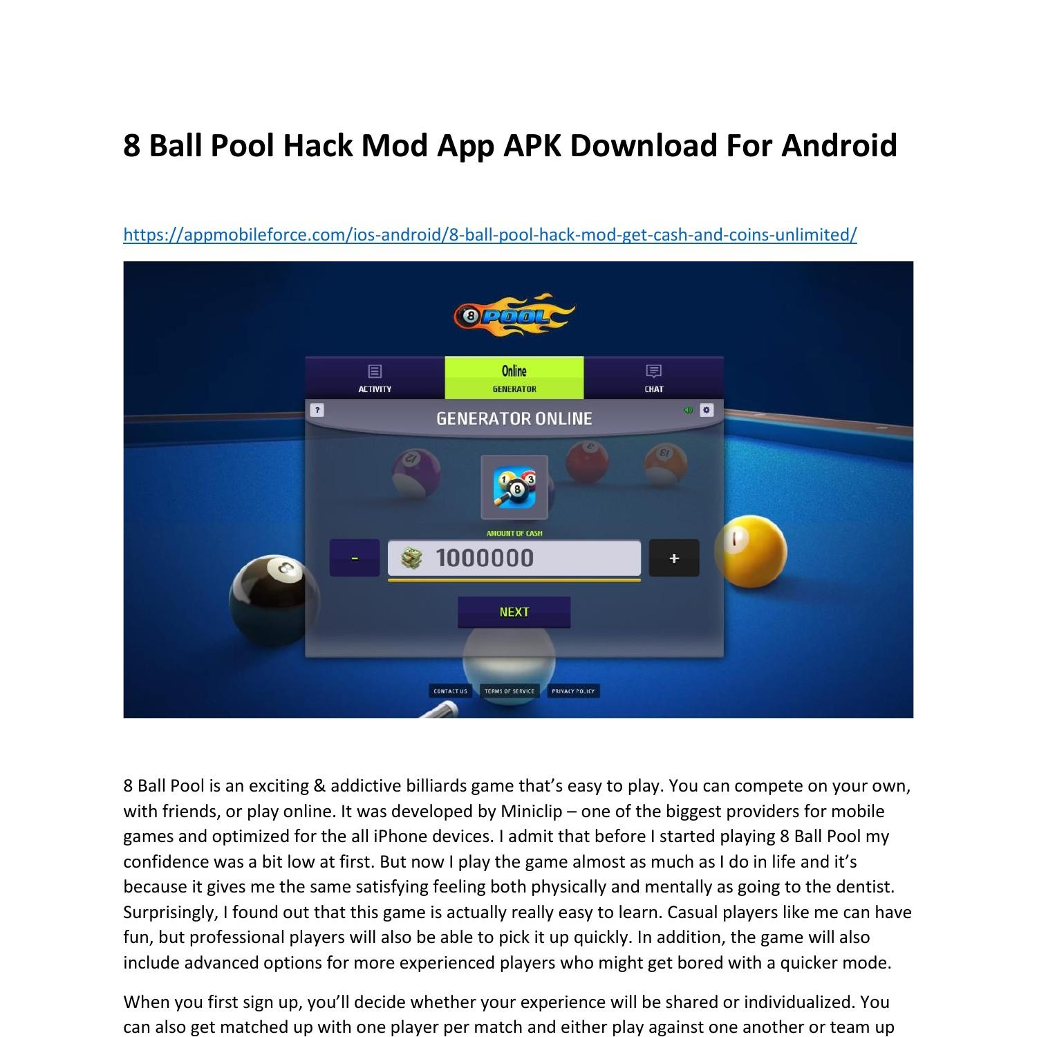 8 Ball Pool APK + Mod for Android.