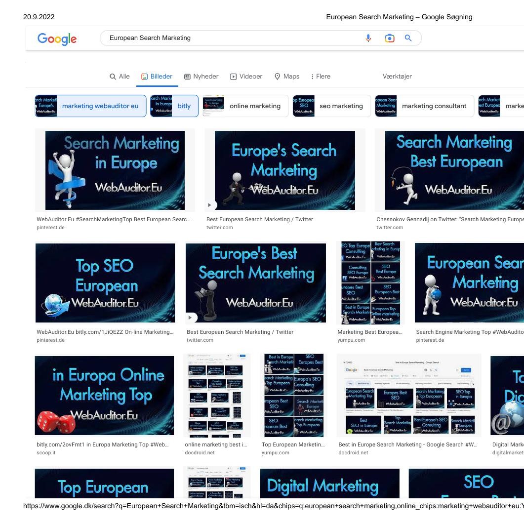 European Search Marketing Google Søgning Best Shops Advertising