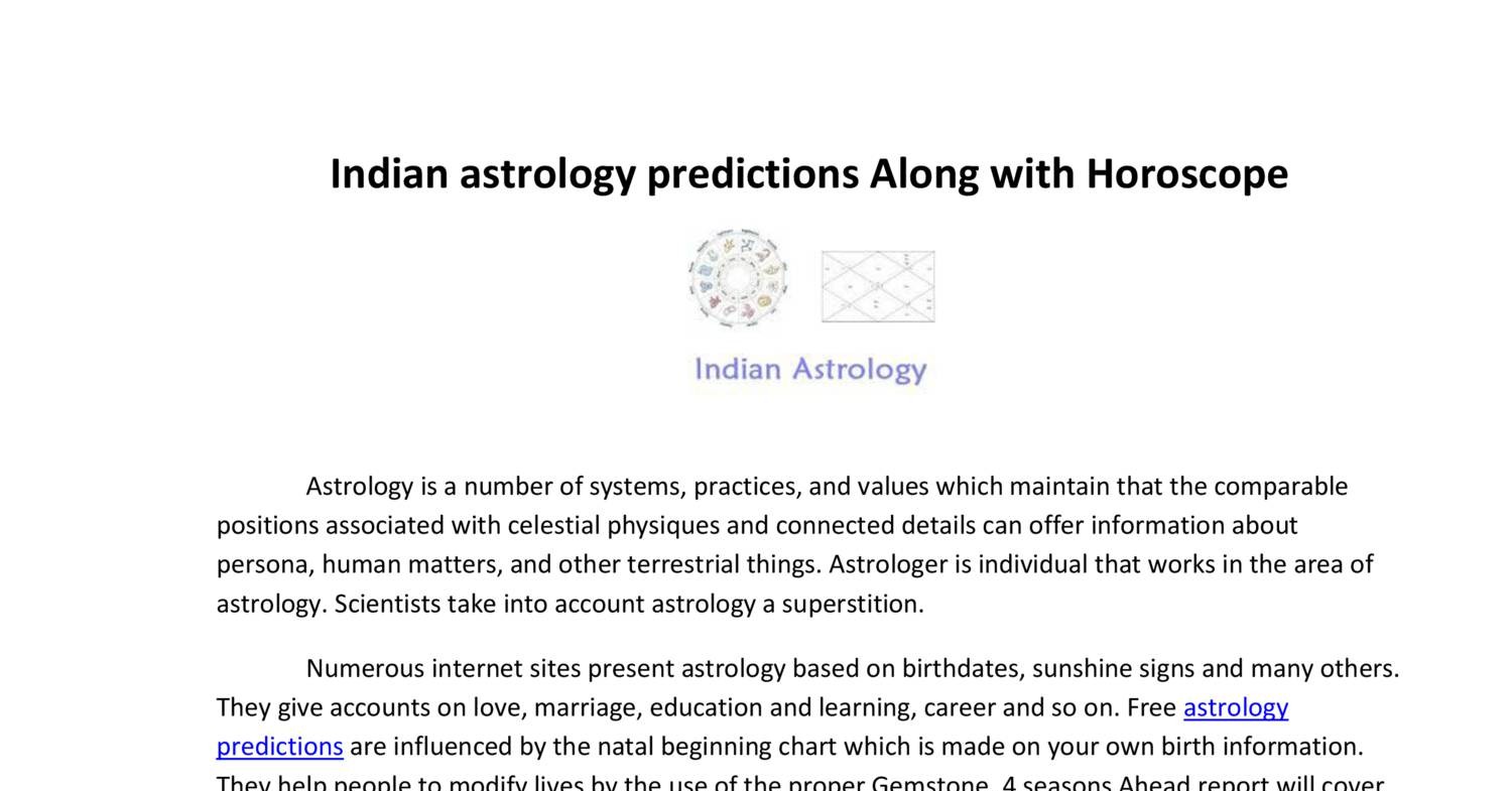 Astrology Chart Predictions