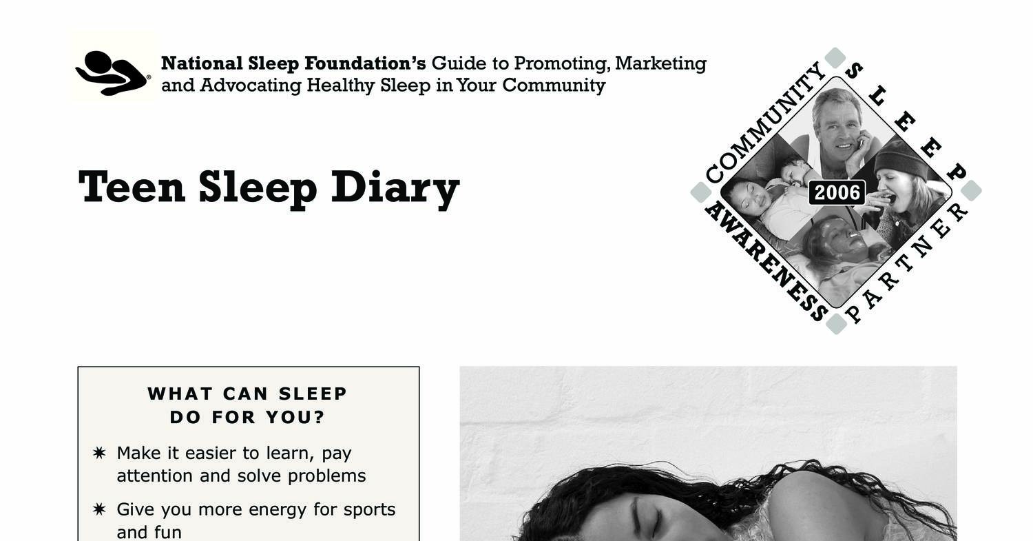 Teen Sleep Diary.pdf | DocDroid