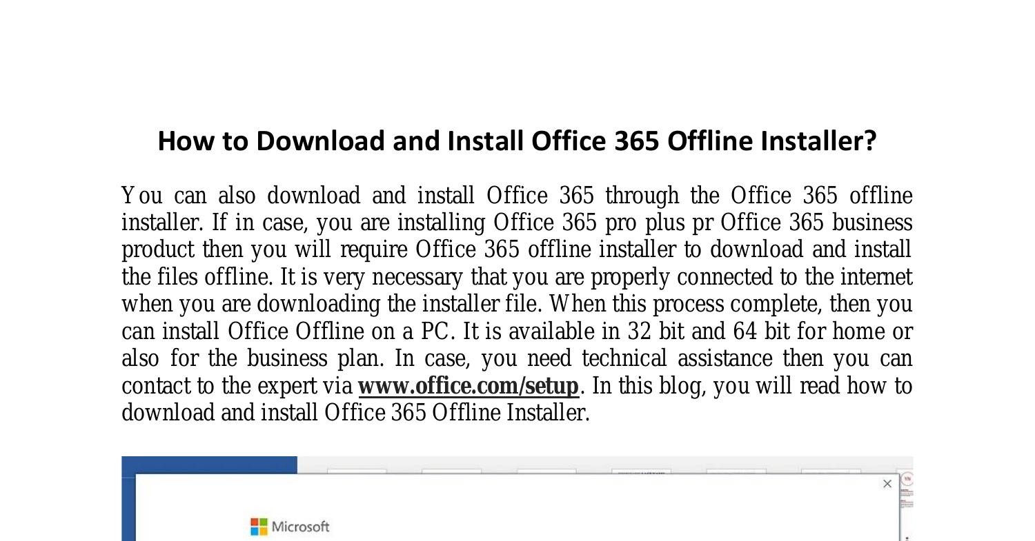 microsoft 365 offline installer