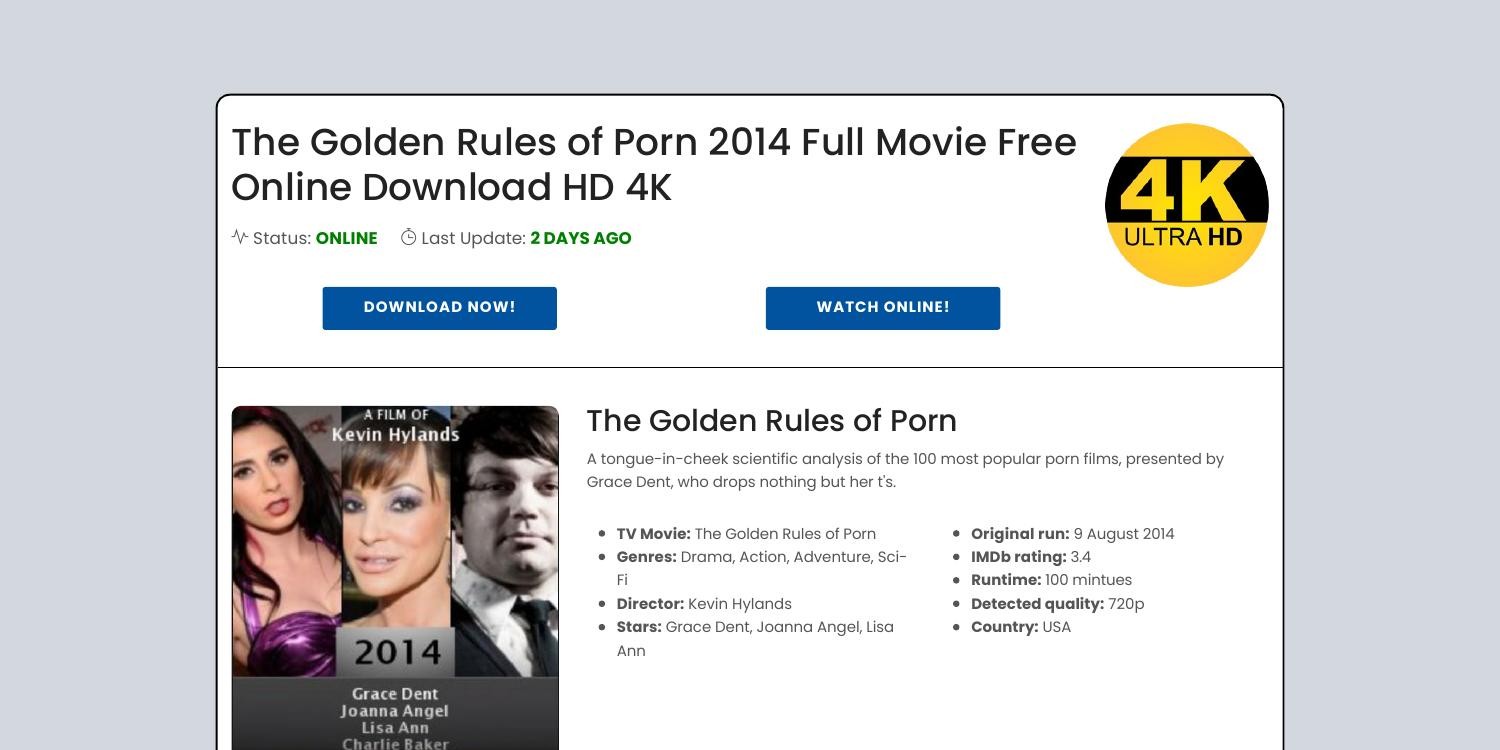 The Golden Rules of Porn 2014 FULL MOVIE FREE ONLINE DOWNLOAD HD 4K.pdf |  DocDroid