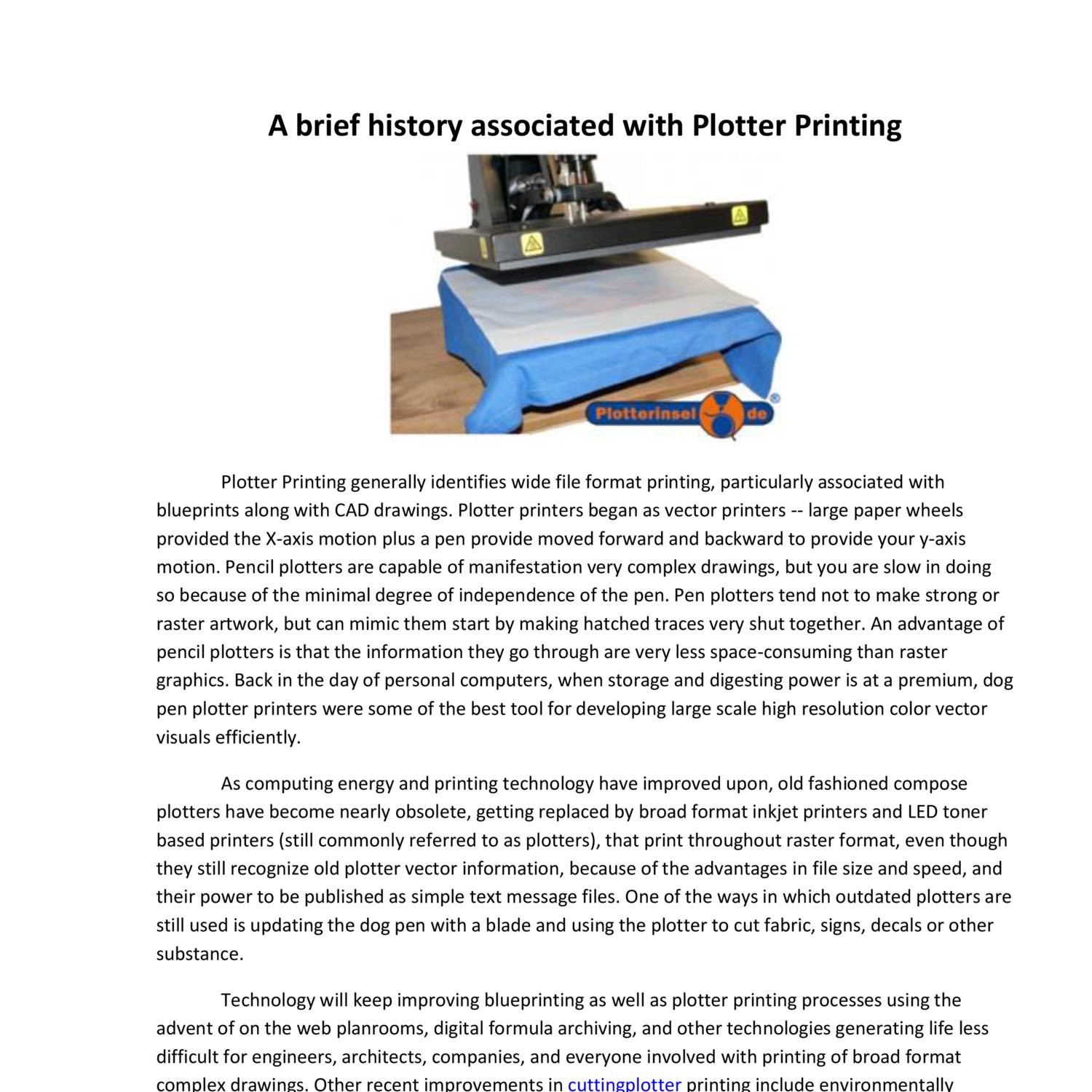 A brief history associated with Plotter Printing.pdf DocDroid