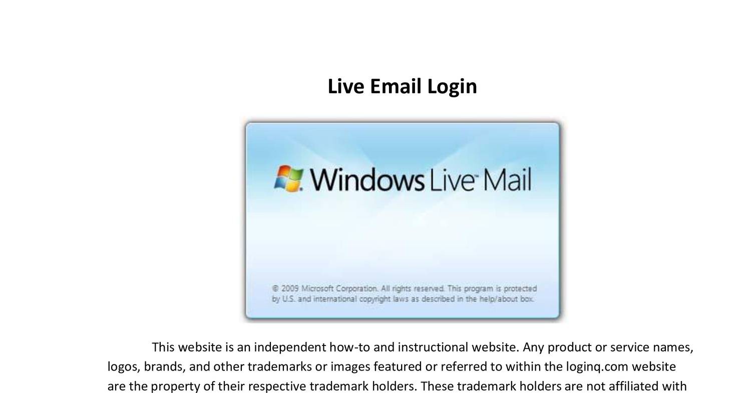 Live Email Login.pdf DocDroid