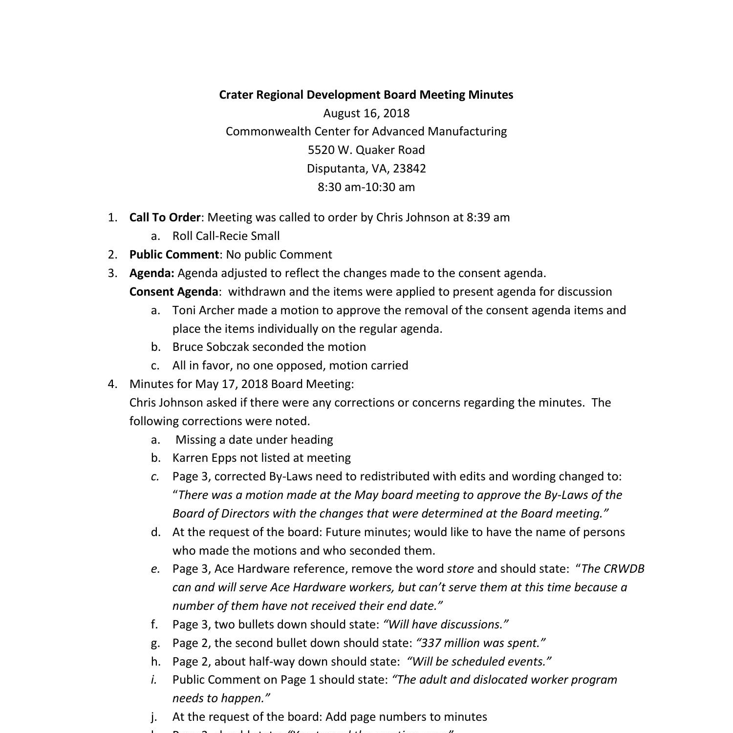 8-16-18-Crater Regional Development Board Meeting Minutes.docx | DocDroid