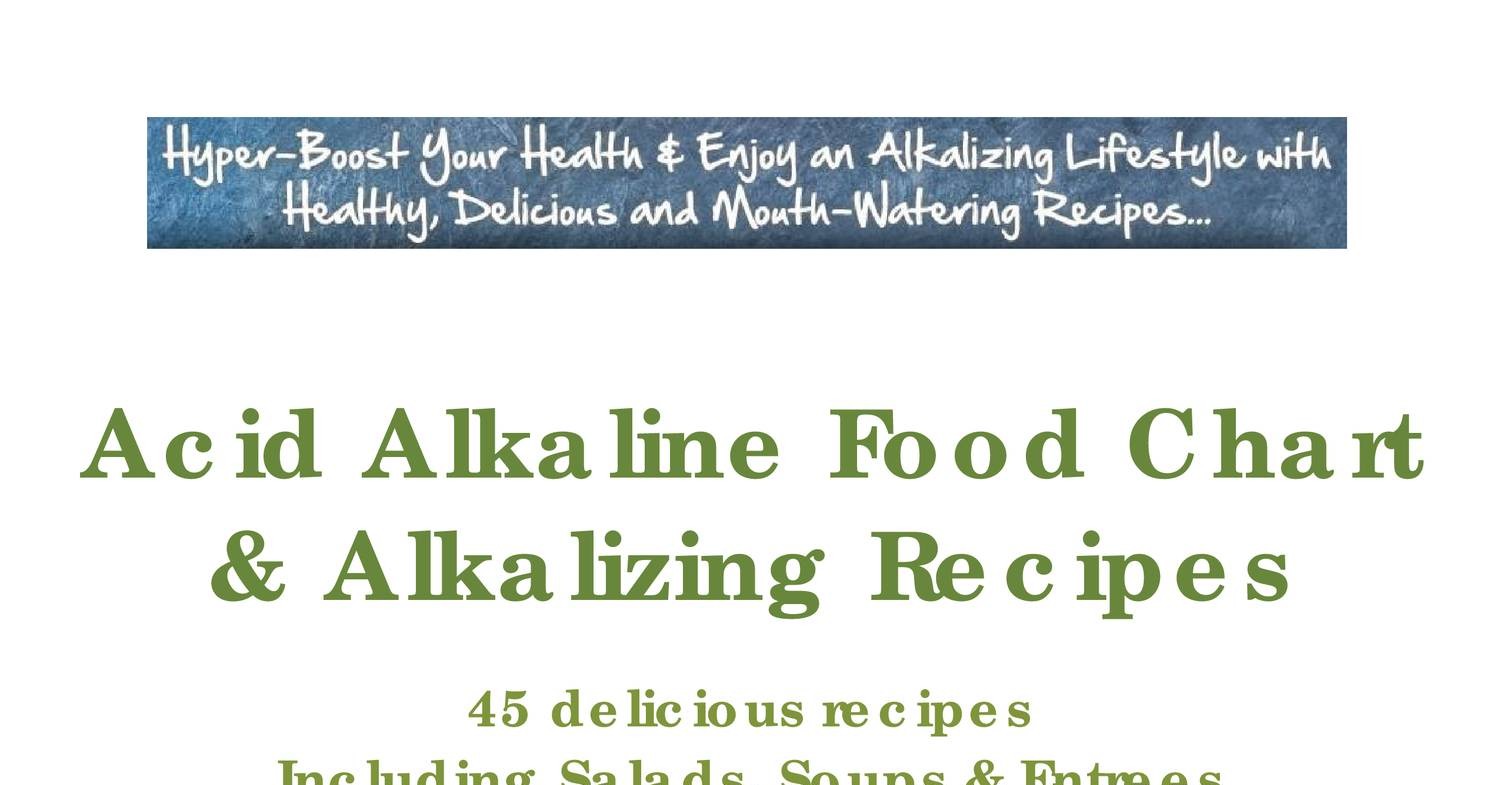 Alkaline And Acidic Food Chart Pdf