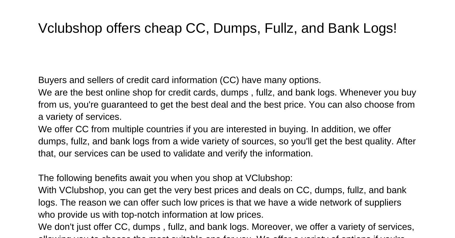 offers cheap CC Dumps Fullz and Bank Logspsnuj.pdf.pdf DocDroid