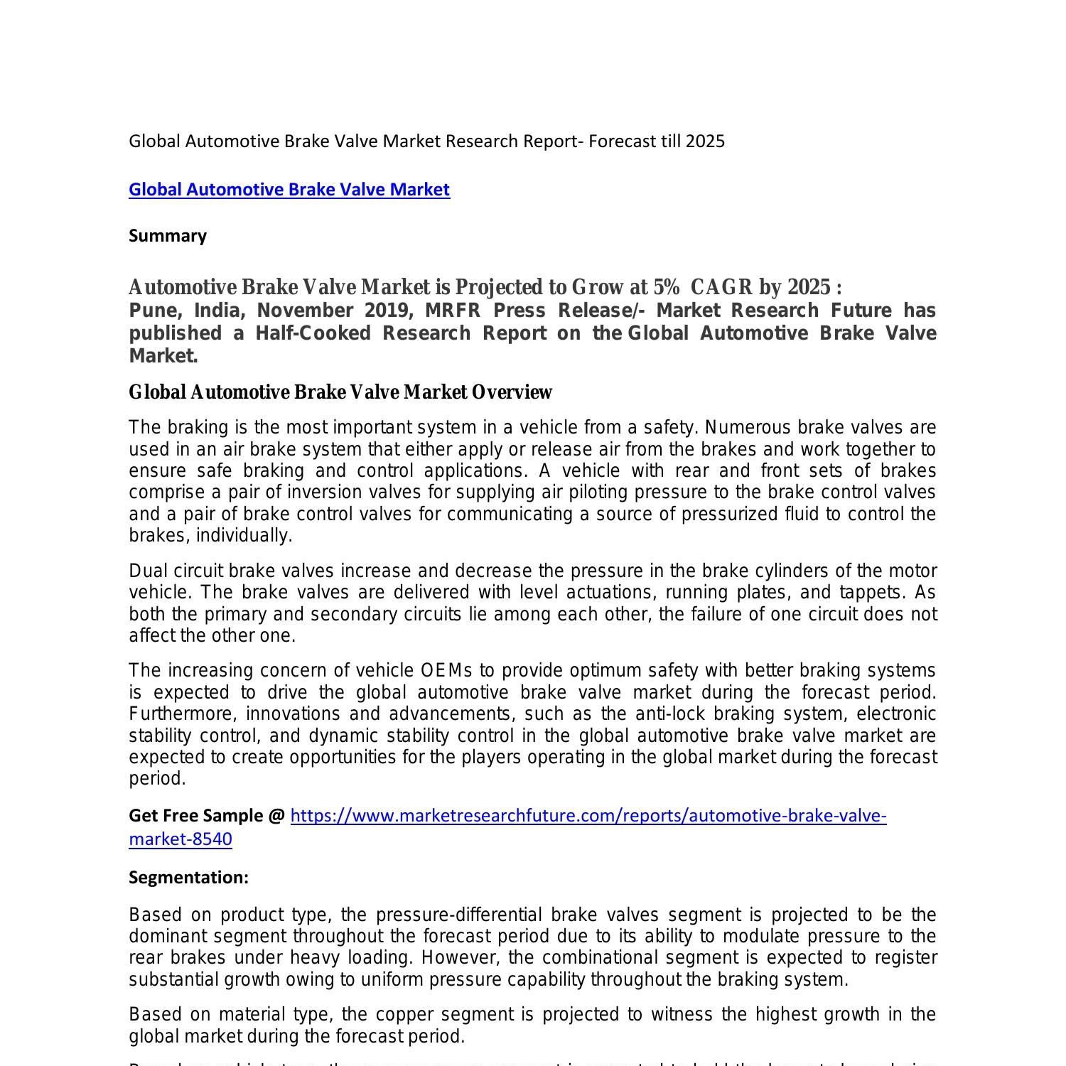 Global Automotive Brake Valve Market Research Report.pdf | DocDroid
