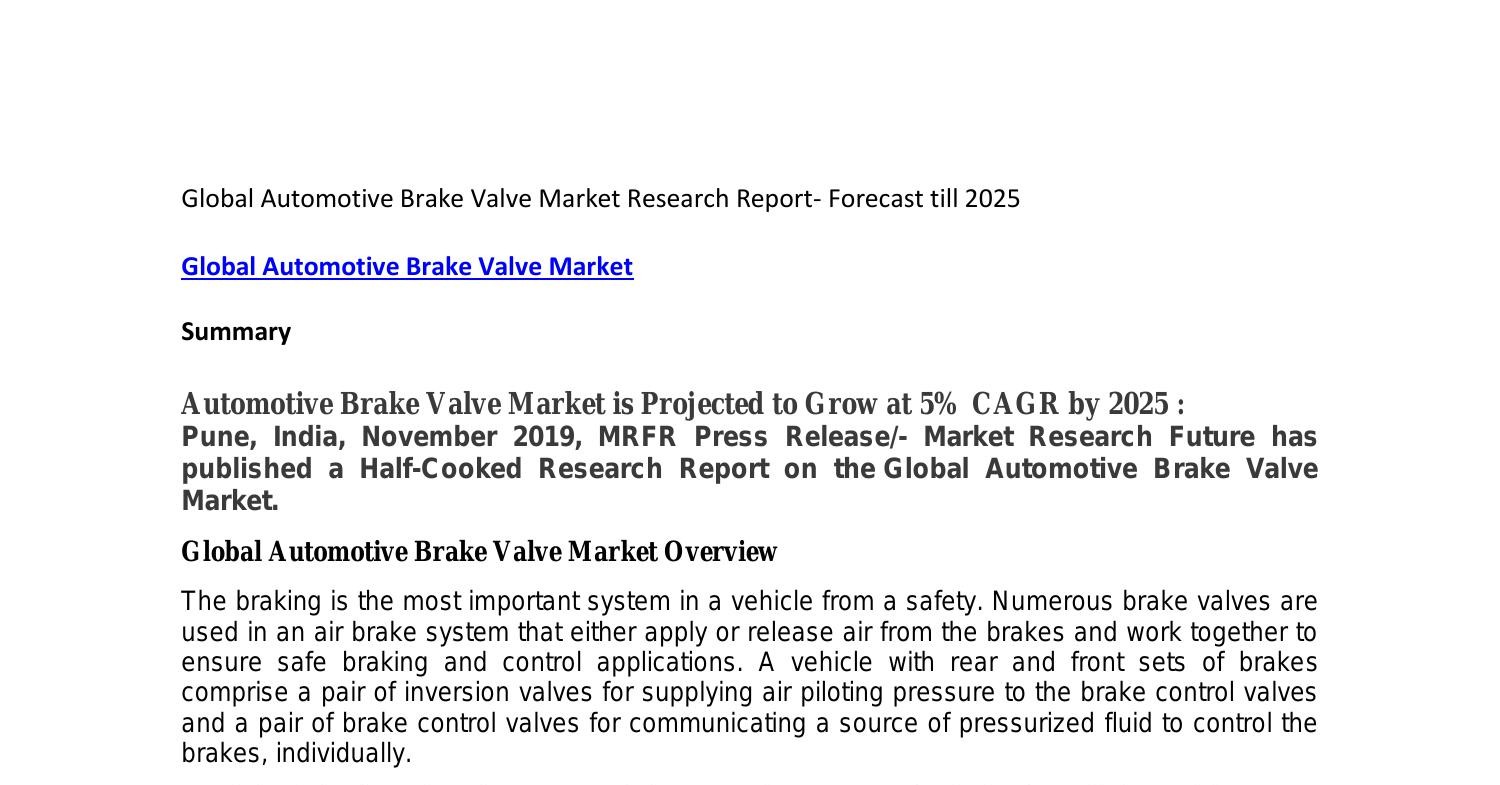 Global Automotive Brake Valve Market Research Report.pdf | DocDroid