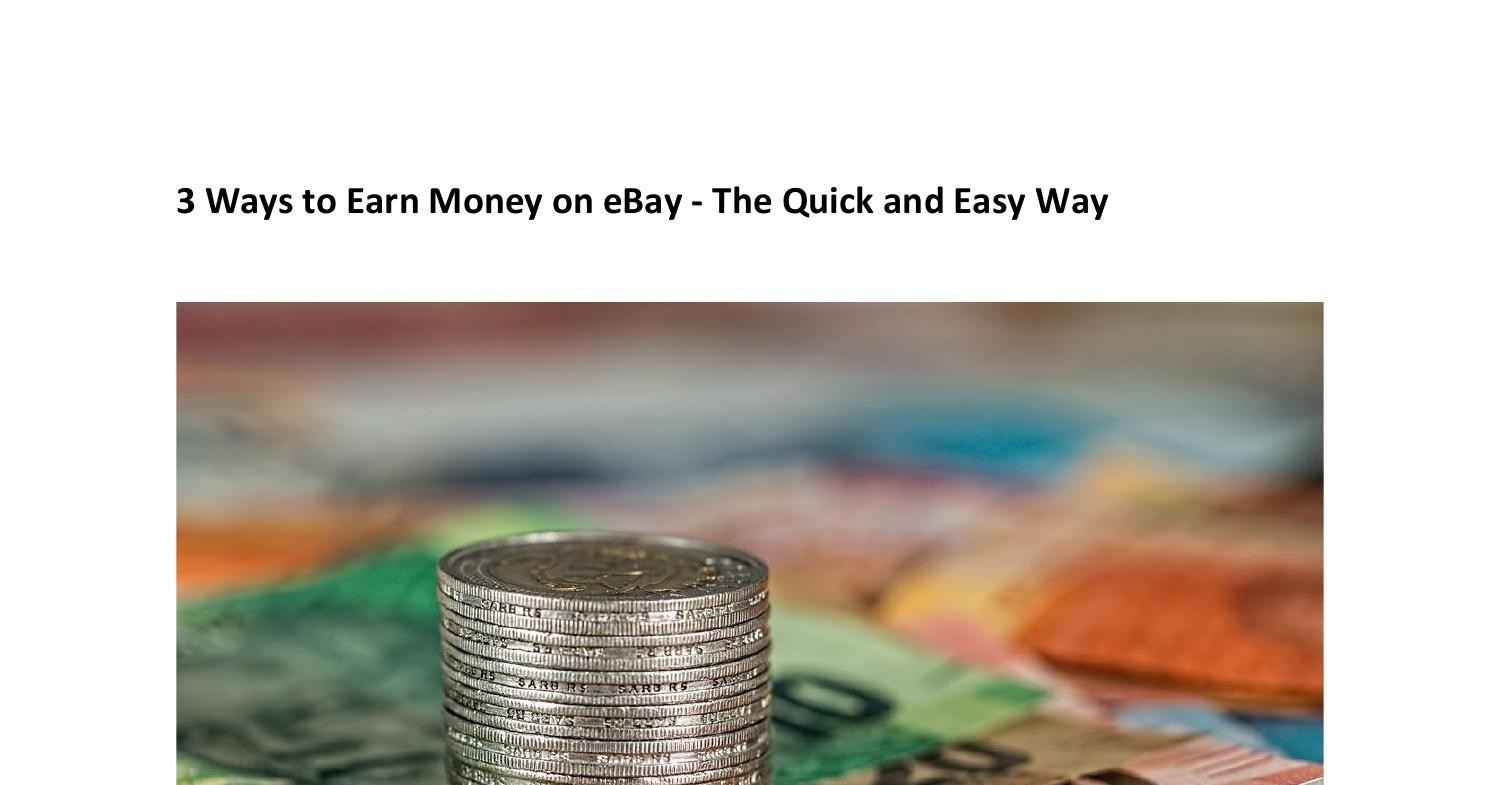 3 Ways to Earn Money on eBay.pdf DocDroid