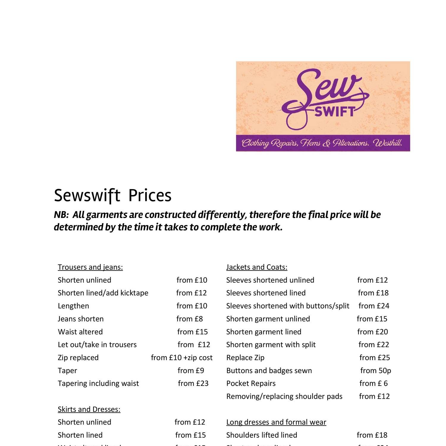Sew Swift price list 2017.docx.pdf DocDroid