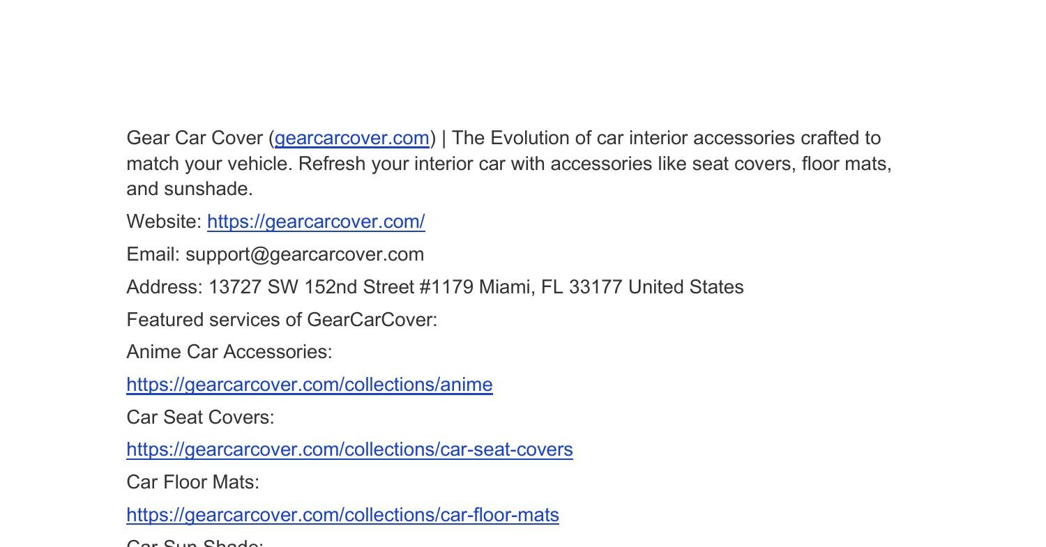 Gear Car Cover .docx DocDroid