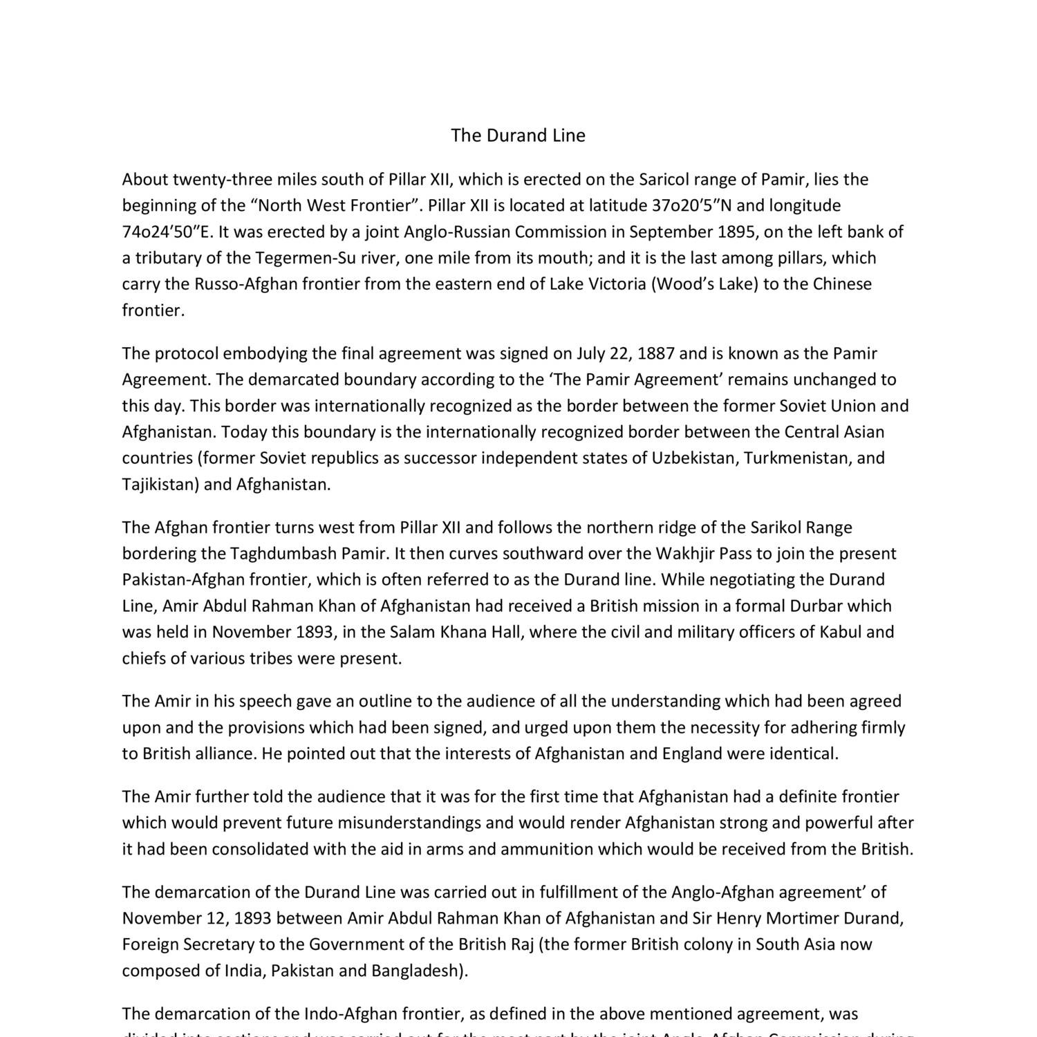 The Durand Line Bloodshed and the Death of Diplomacy