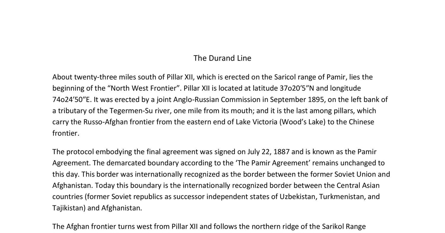 The Durand Line Myth and Why Border Skirmishes Are Actually Policy Successes in Disguise
