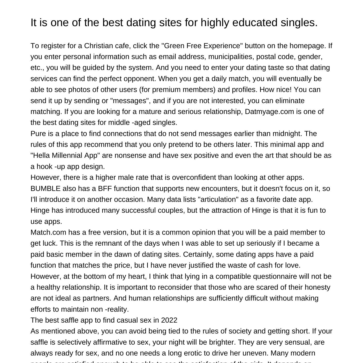 It is one of the best dating sites for highly educated singleslhgle.pdf