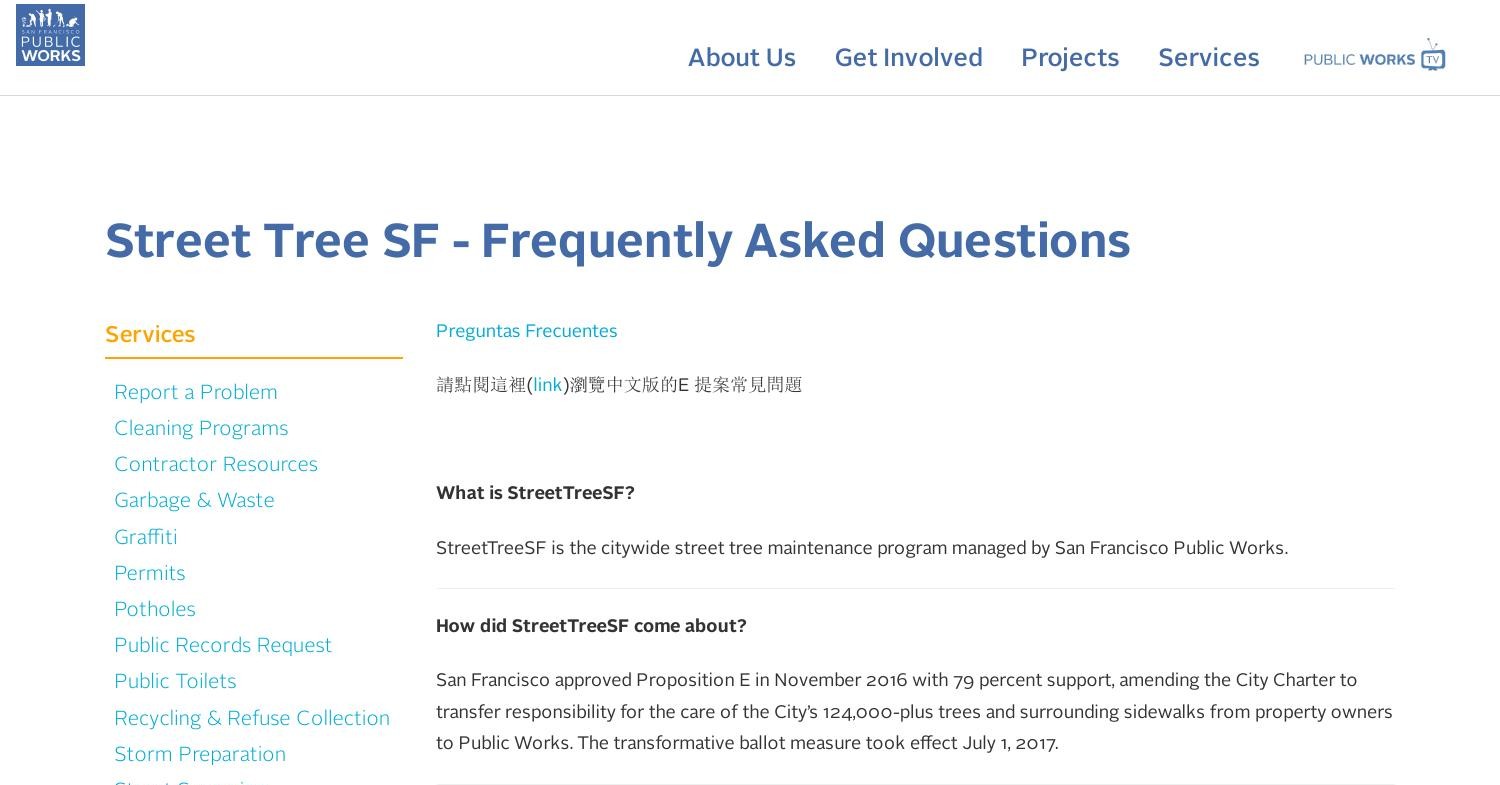 Street Tree SF - Frequently Asked Questions _ Public Works.pdf | DocDroid