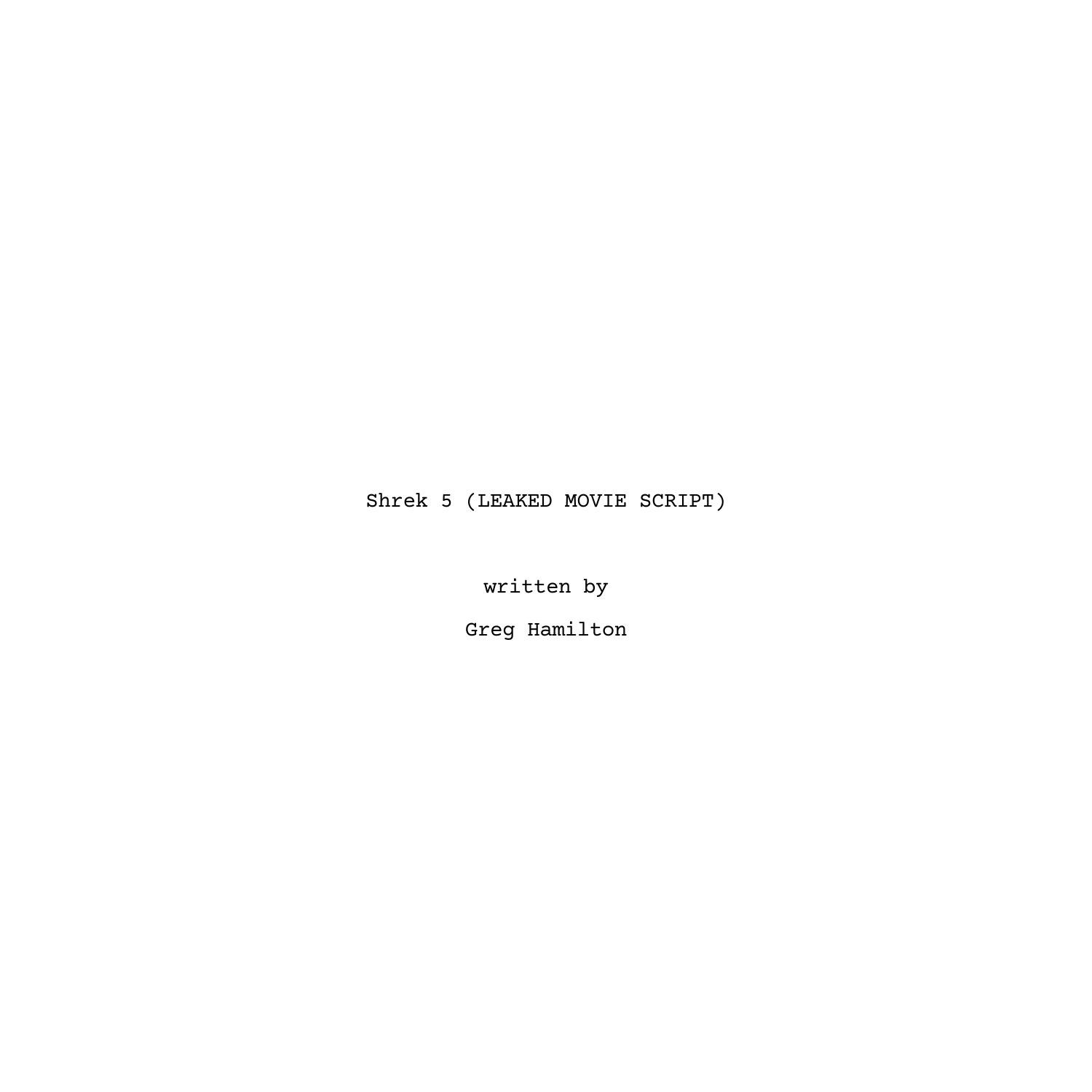 Shrek 5 Leaked Movie Script Pdf Docdroid