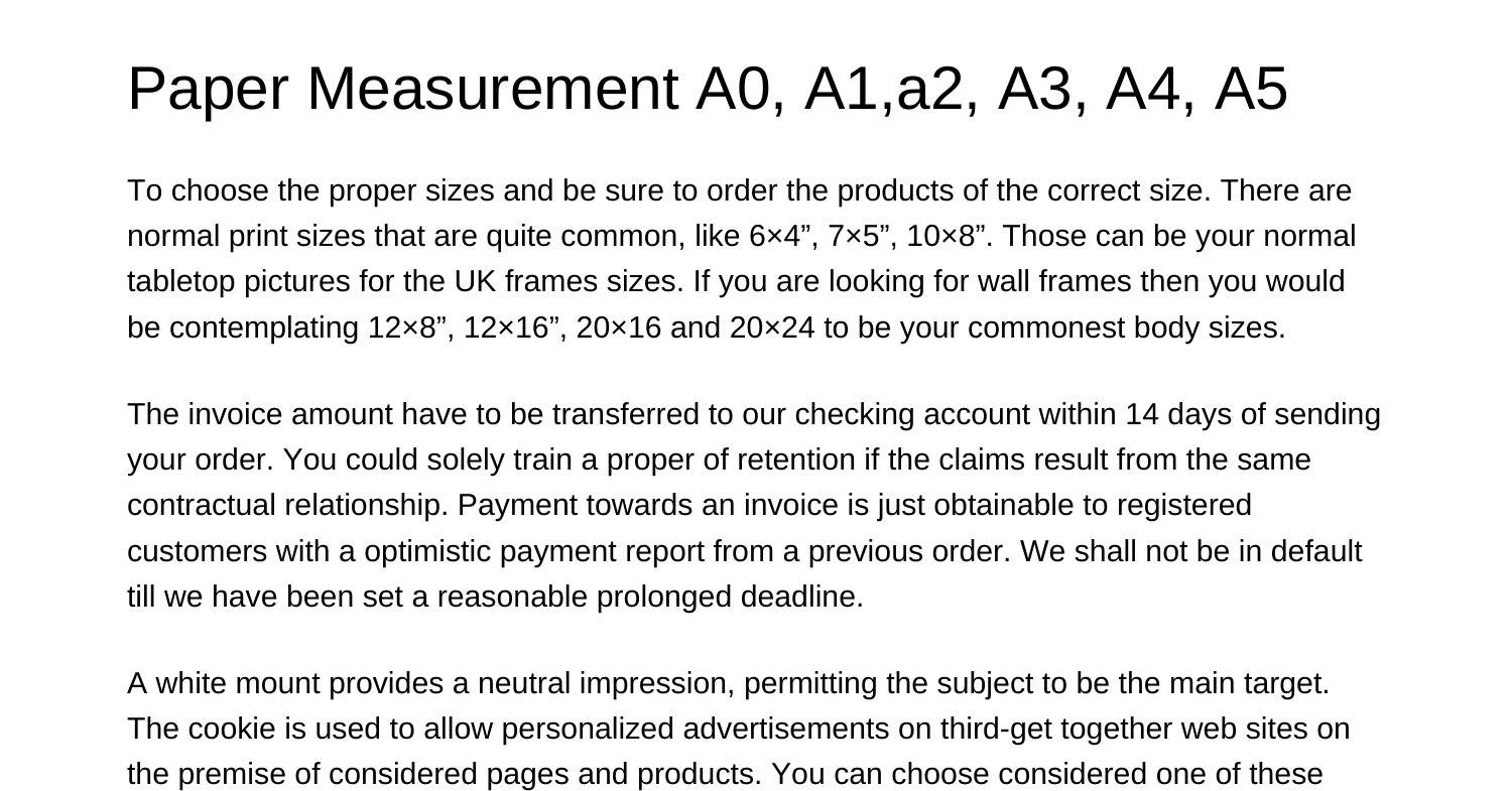 A3 Paper Measurement