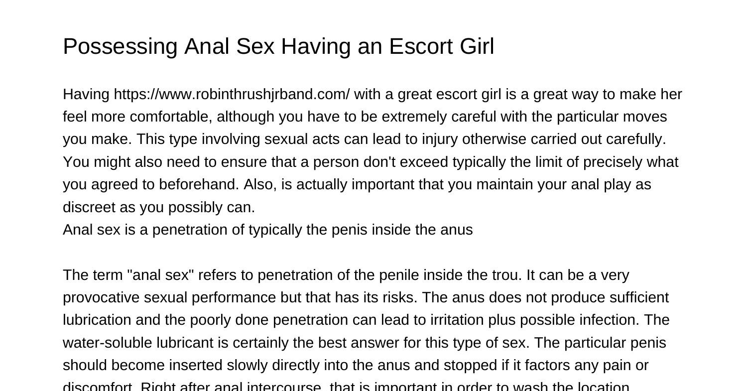 Having Anal Sex With The Escort Girlxjxea Pdf Pdf Docdroid