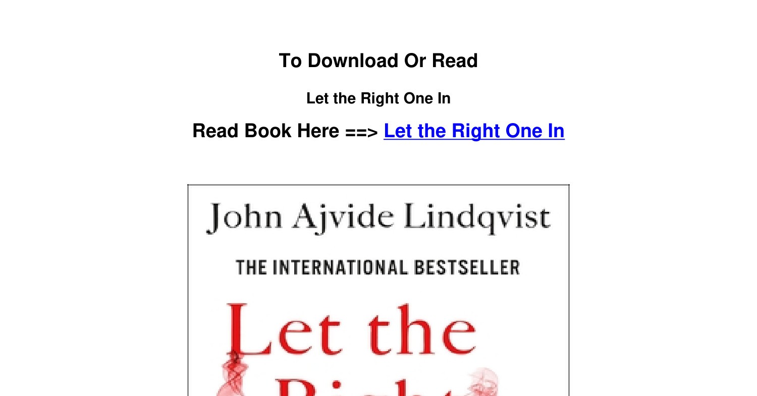 Let The Right One In: A Novel By John Ajvide Lindqvist – Trade Paperback (Good Condition, ISBN 0312355297) - View #6