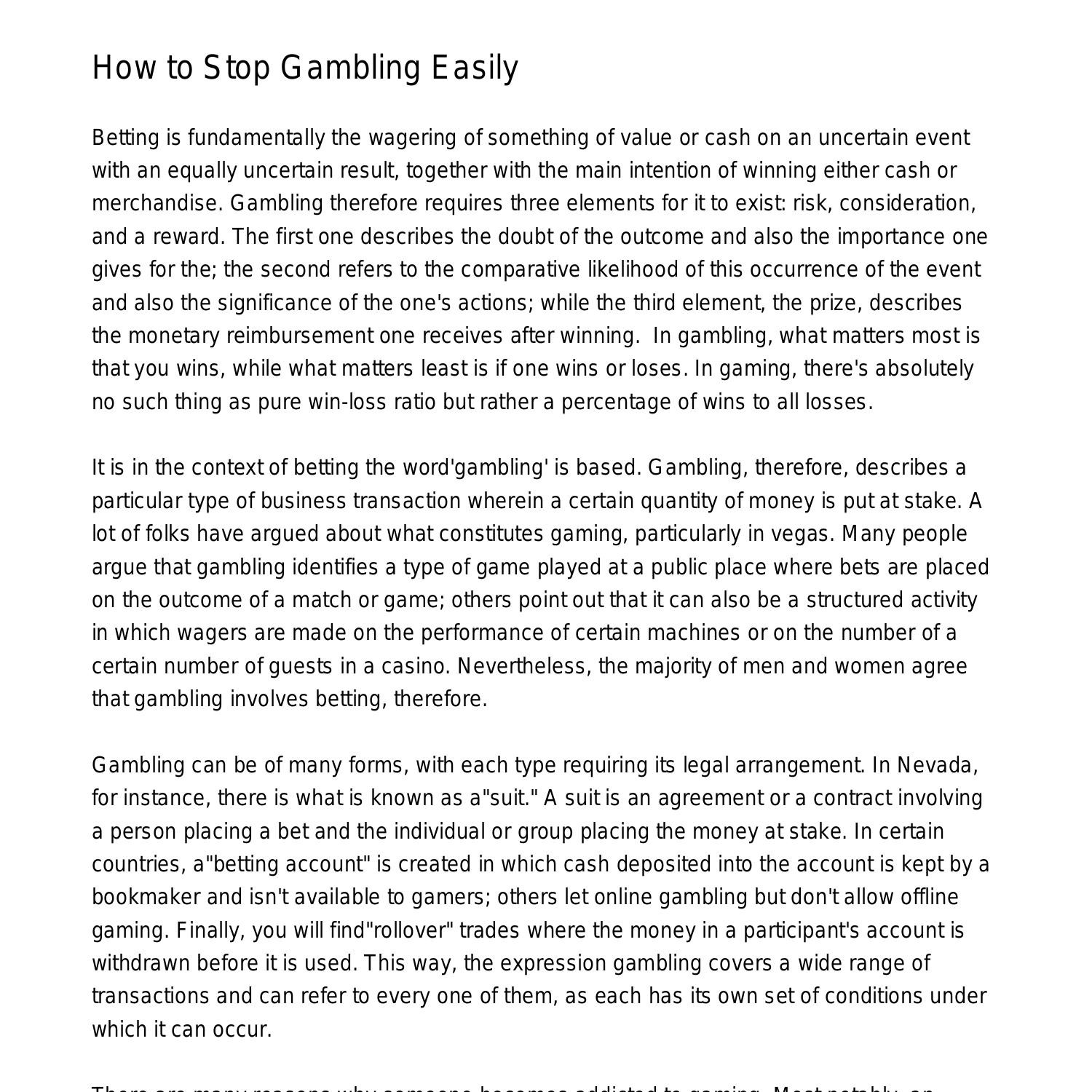 How to Quit Gambling Easilygesut.pdf.pdf DocDroid