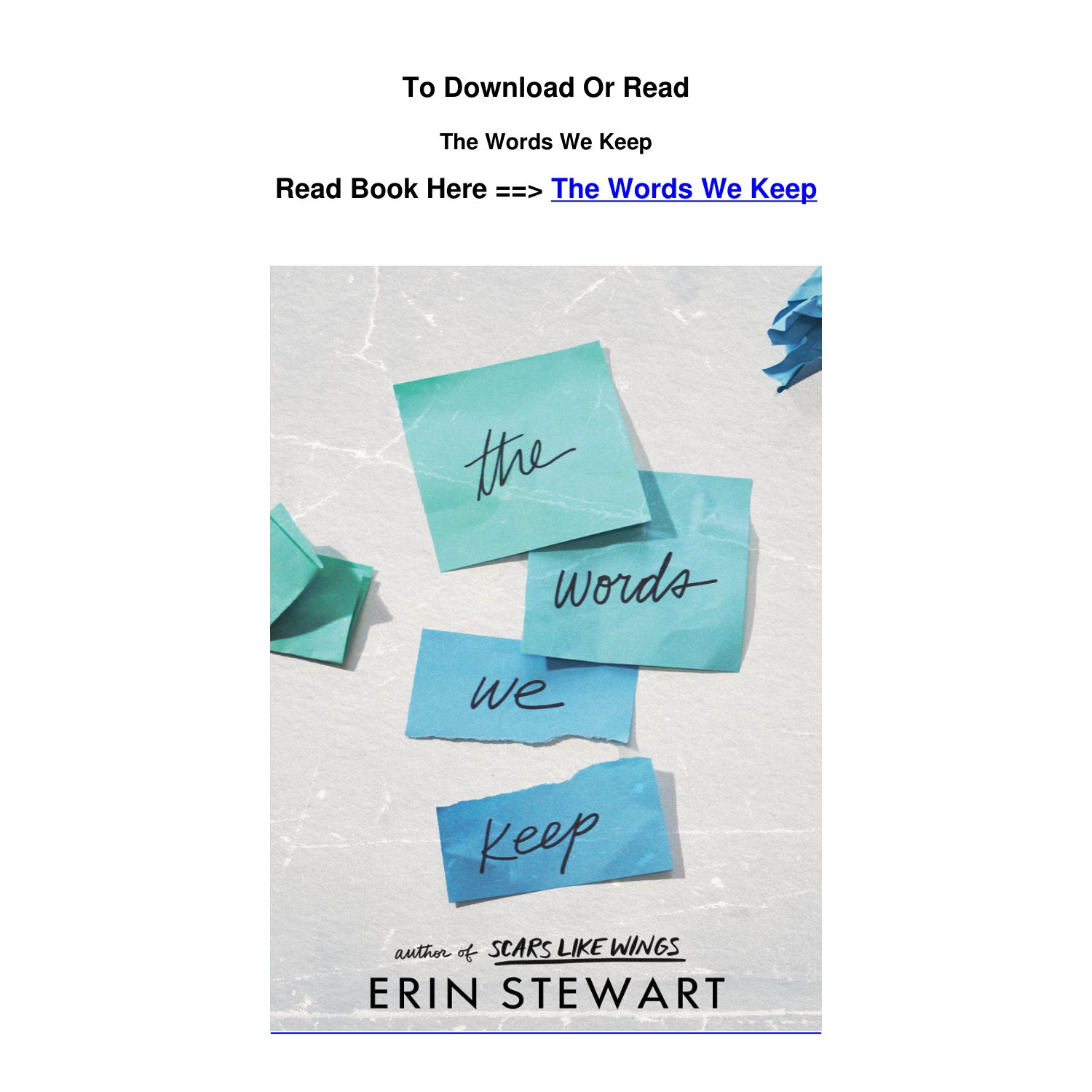 Download pdf The Words We Keep by Erin Stewart.pdf | DocDroid