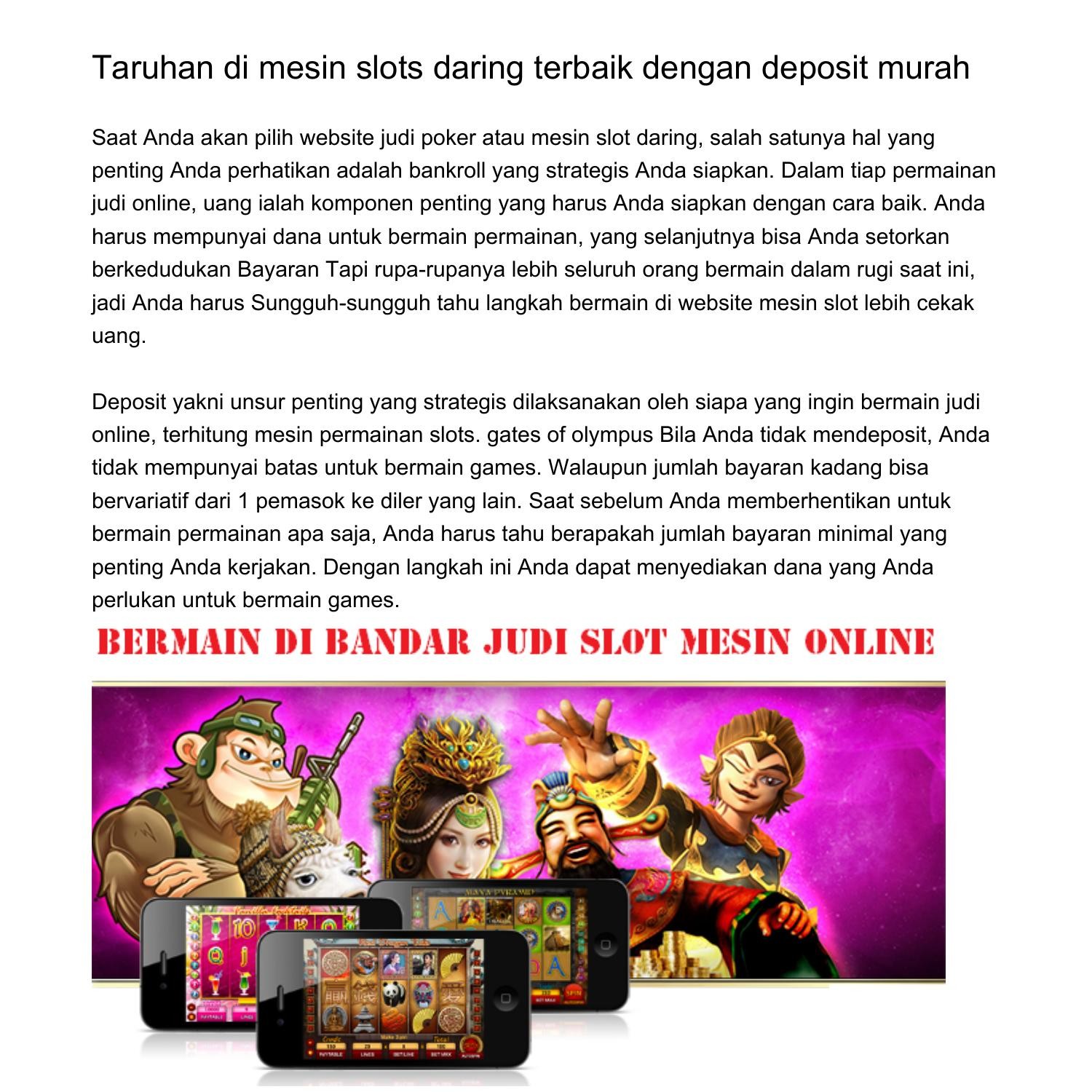cara deposit taruhan slot
