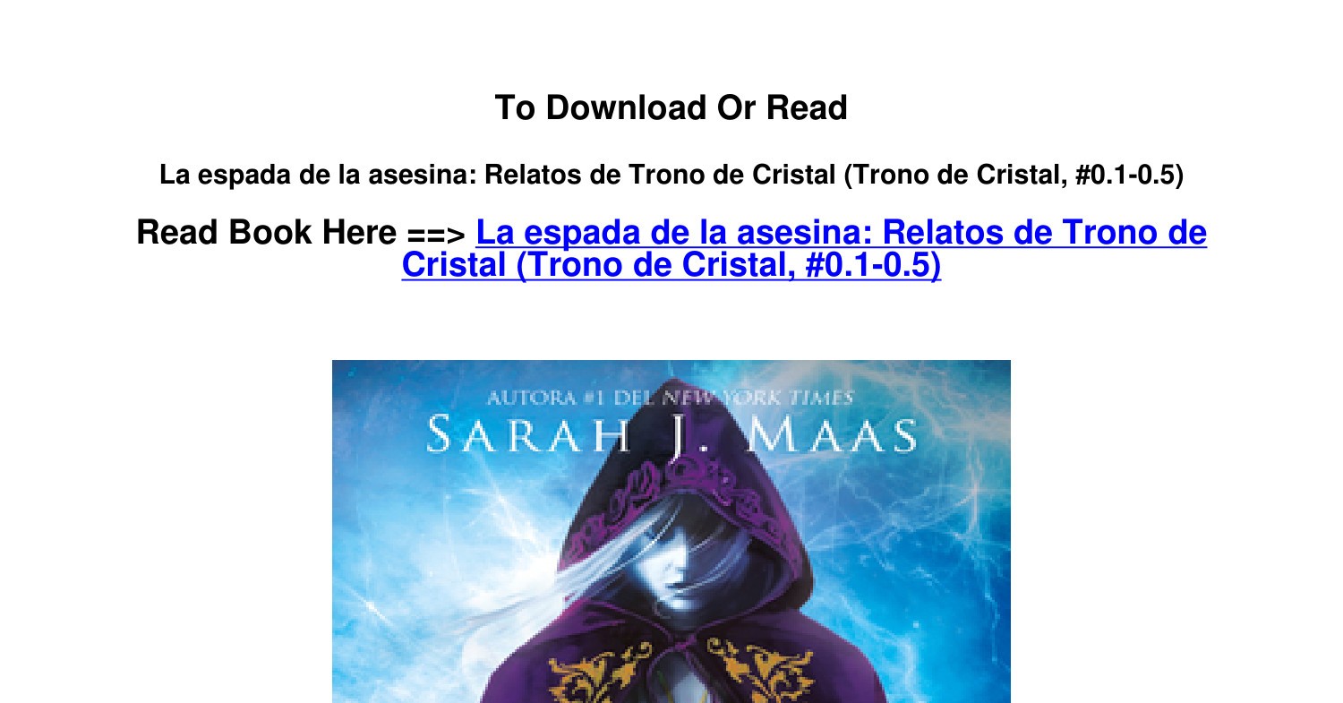 EPUB Download La espada de la asesina Relatos de Trono de Cristal Trono