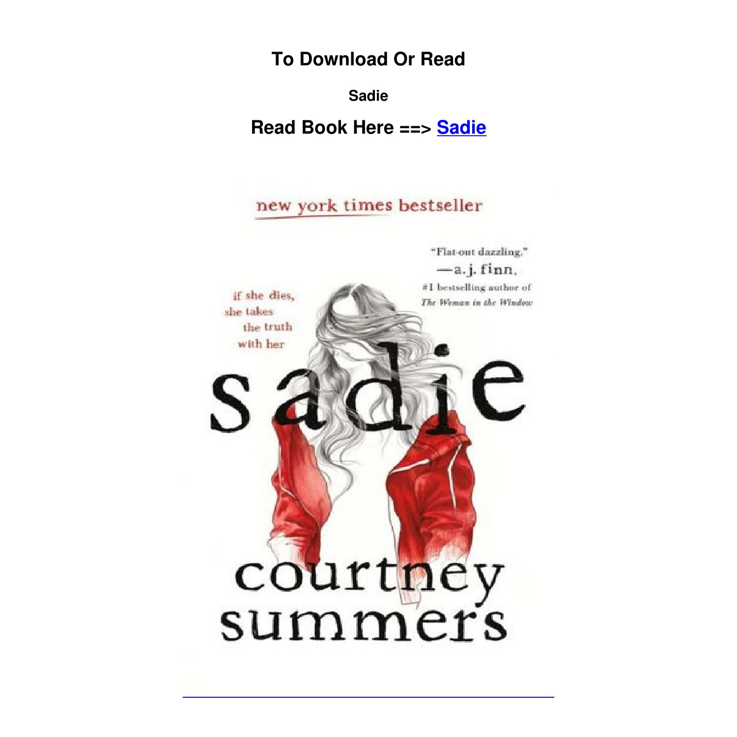 DOWNLOAD PDF Sadie BY Courtney Summers.pdf DocDroid
