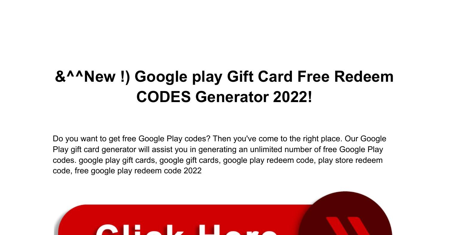 Free Redeem Code App, Google Play Gift Card Earning App 2022