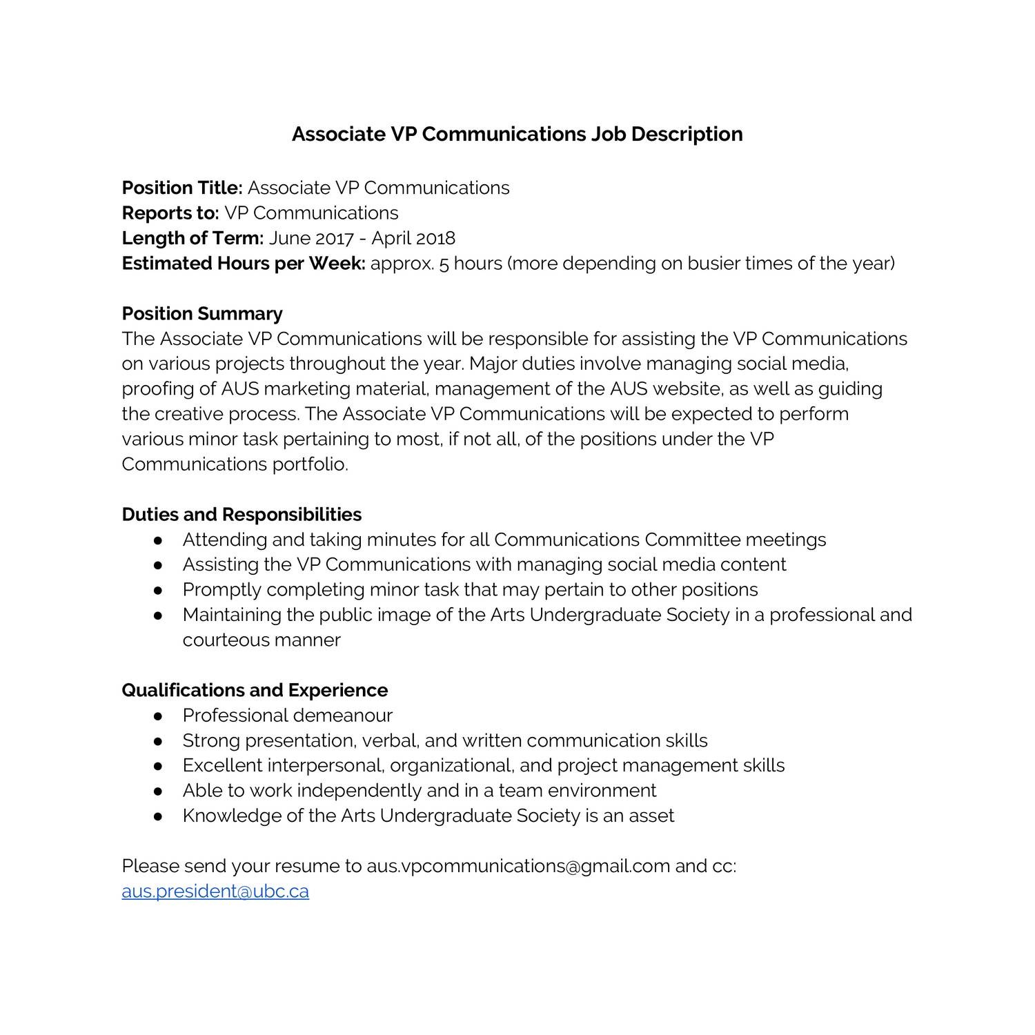 Cisco unified communications job description