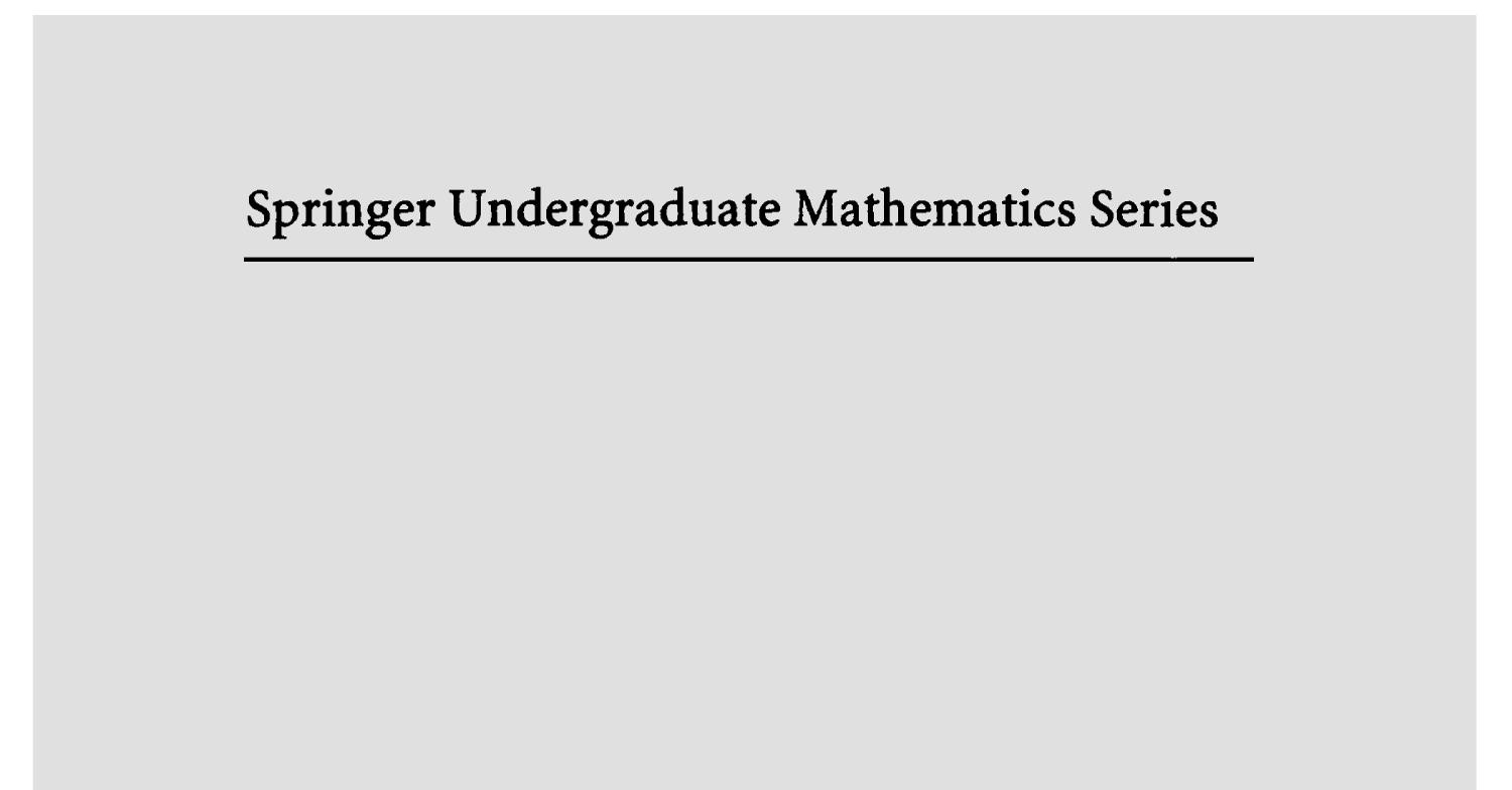 [Springer Undergraduate Mathematics Series] Geoff Smith - Introductory ...