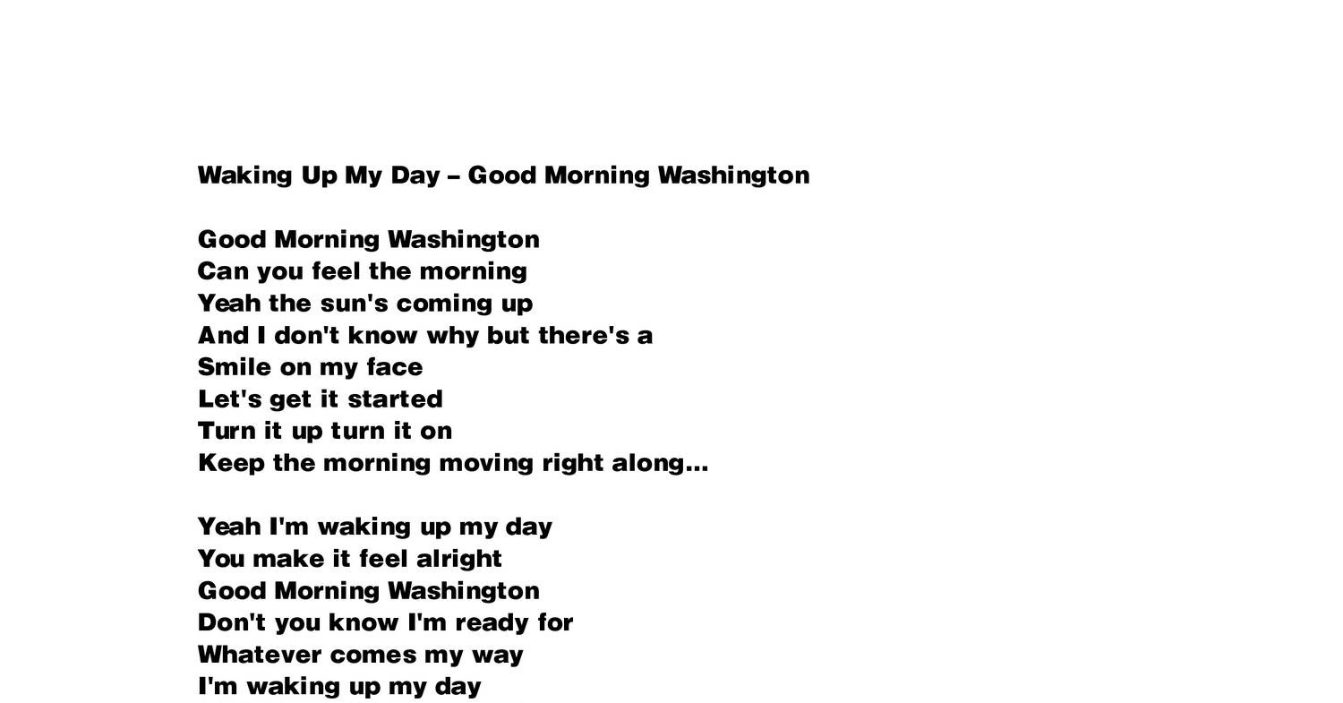 Good Morning Washington Lyrics.pdf | DocDroid