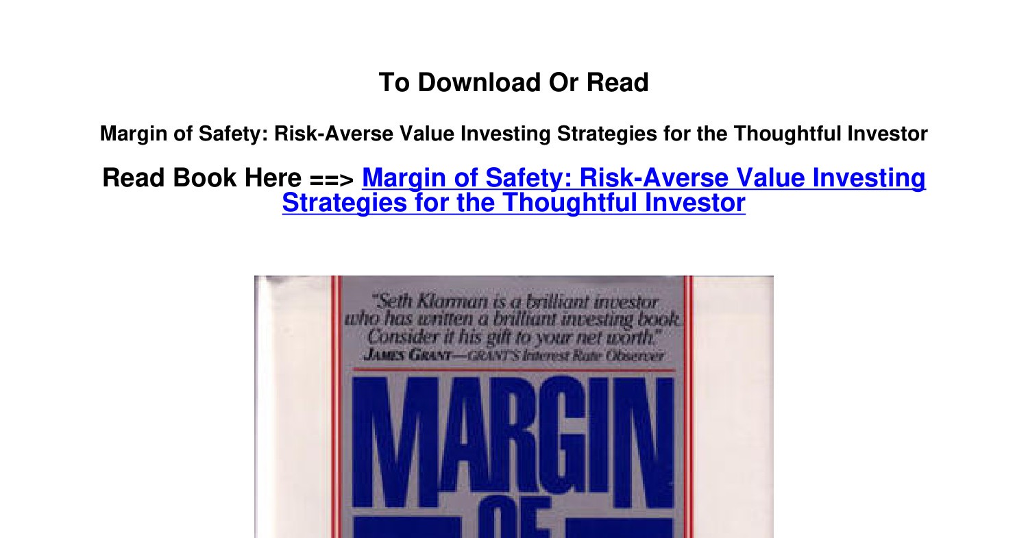 Download margin of safety PDF