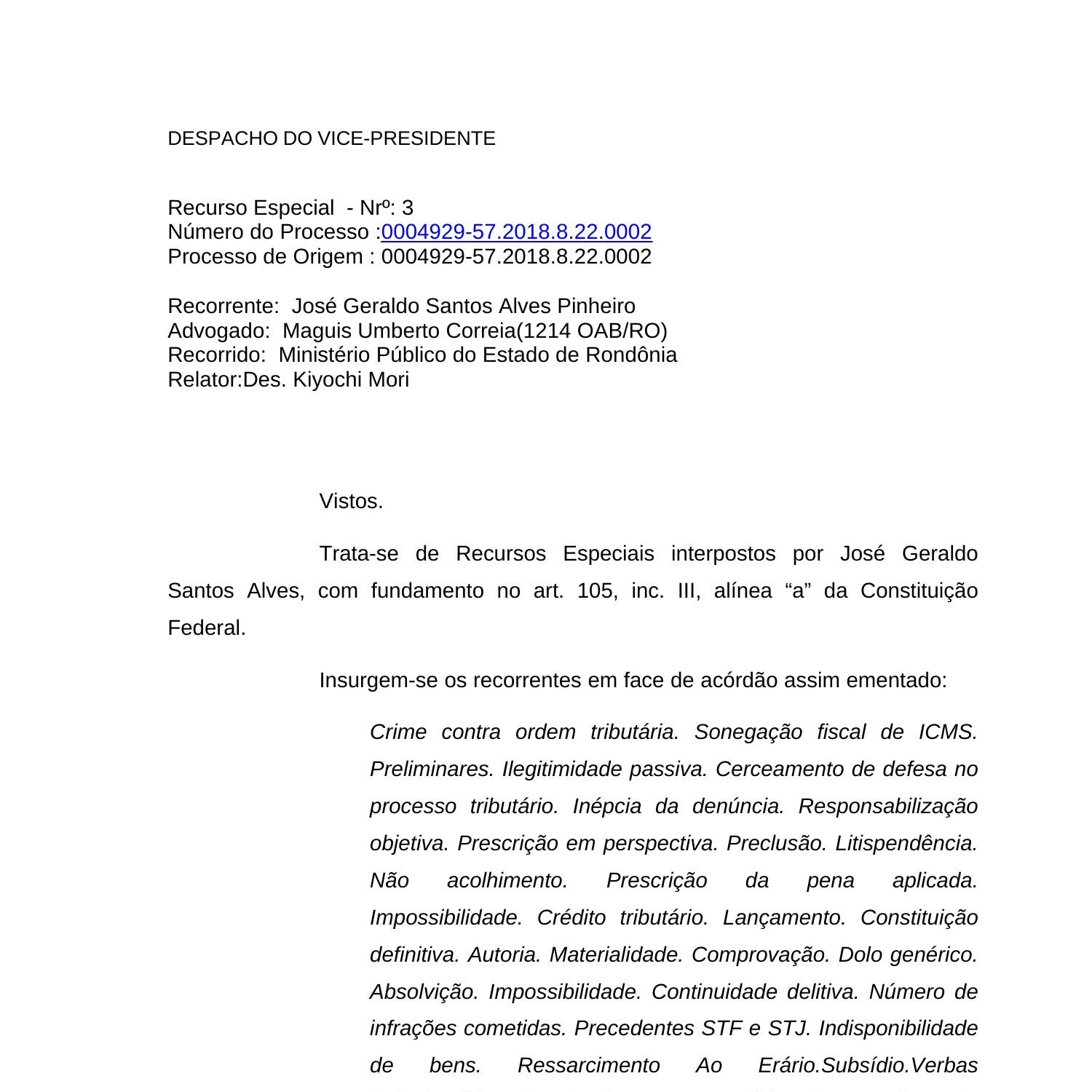 Recurso De Revista Não Admitido - RETOEDU