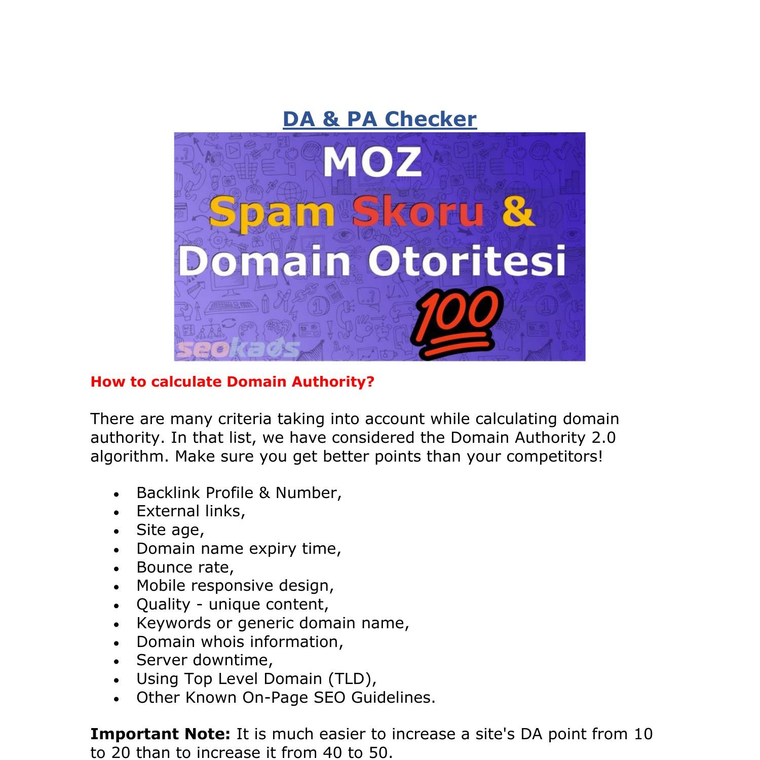 DA PA Checker by seokaos com pdf DocDroid