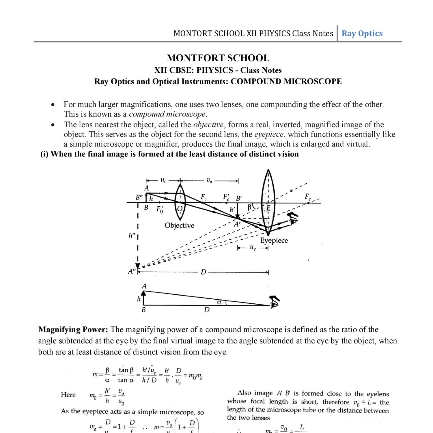 Ray Optics Class Notes.pdf DocDroid