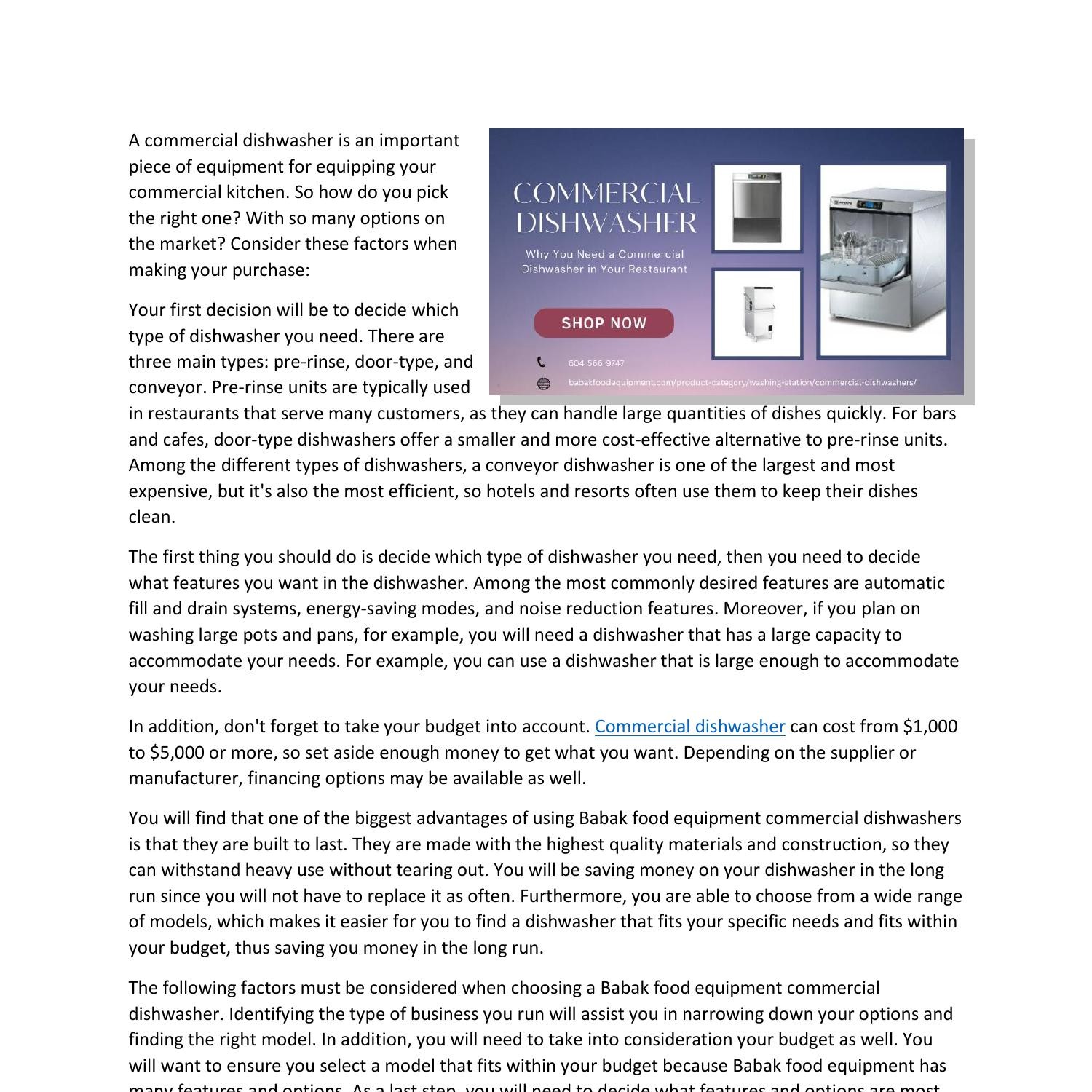 The Benefits of Using a Commercial Dishwasher.pdf DocDroid