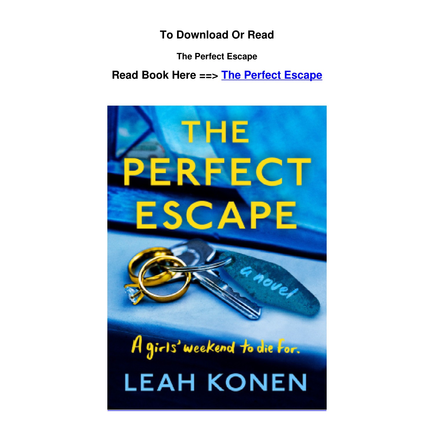 EPub download The Perfect Escape By Leah Konen.pdf | DocDroid