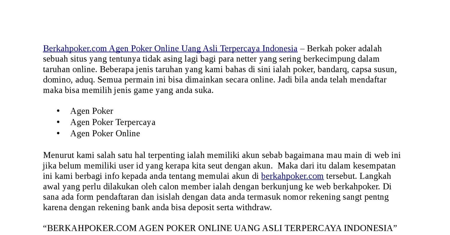 Berkahpoker.com Agen Poker Online Uang Asli Terpercaya Indonesia .pdf