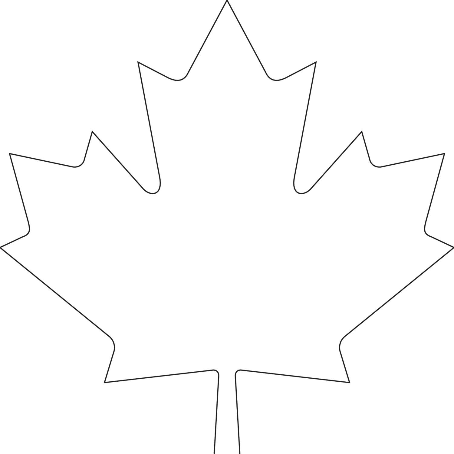 Free Printable Canadian Maple Leaf-Shaped Writing Templates